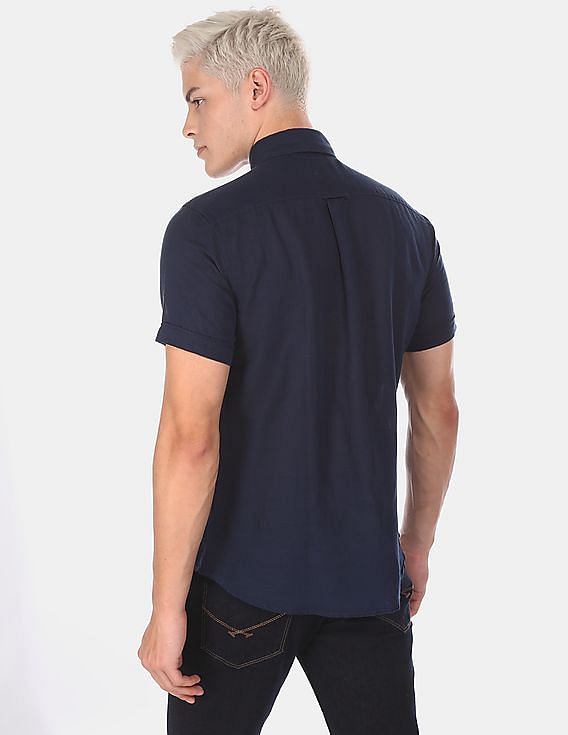 U.S. Polo Assn. Short Sleeve Cotton Linen Shirt