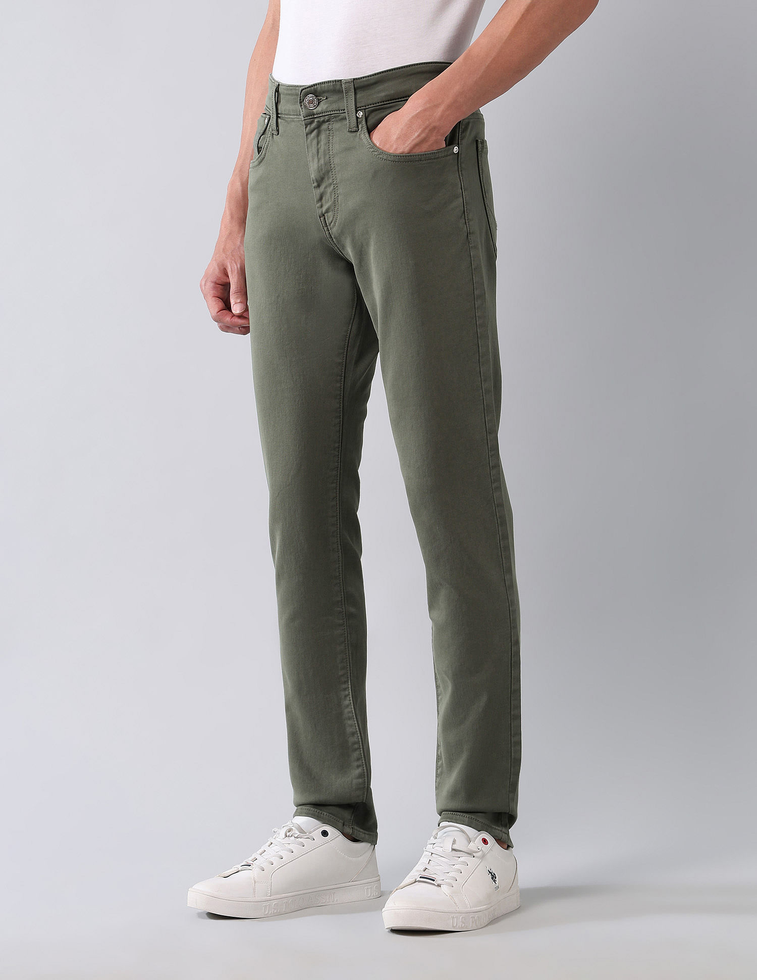 U.S. Polo Assn. Denim Co. Brandon Slim Tapered Fit Green Jeans