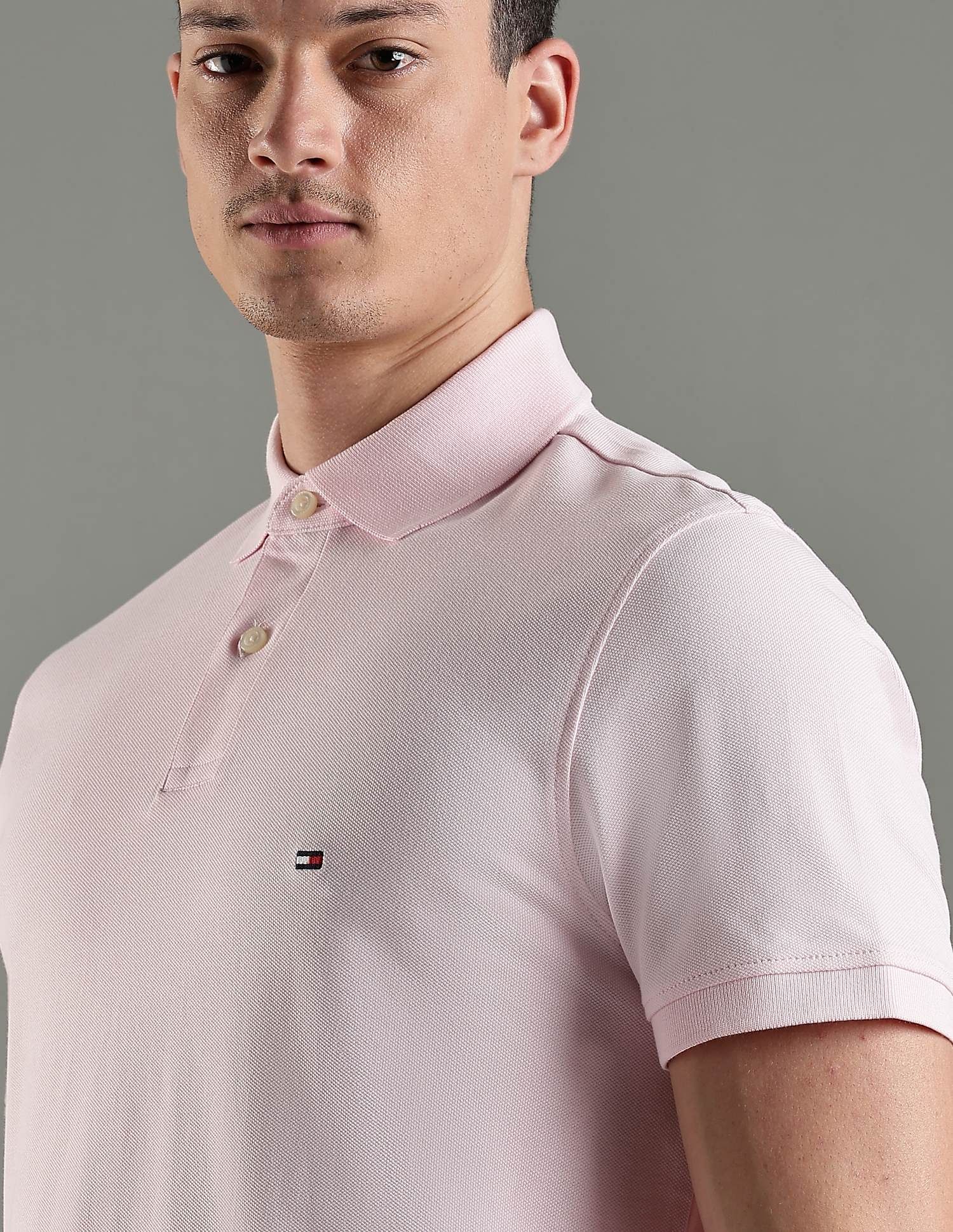 Tommy Hilfiger Solid Regular Fit Cotton Polo T-Shirt