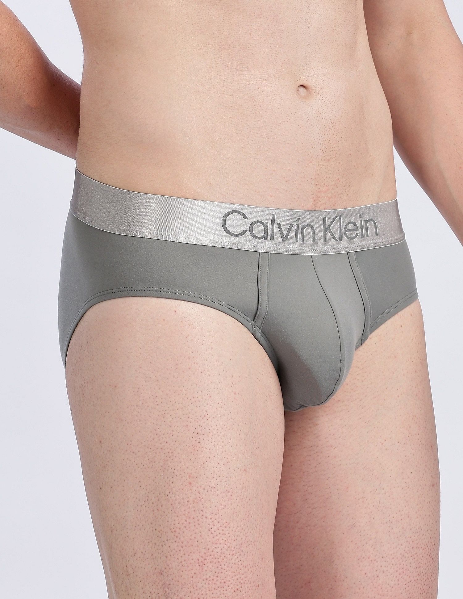 Calvin Klein Underwear Low Rise Solid Grey Briefs