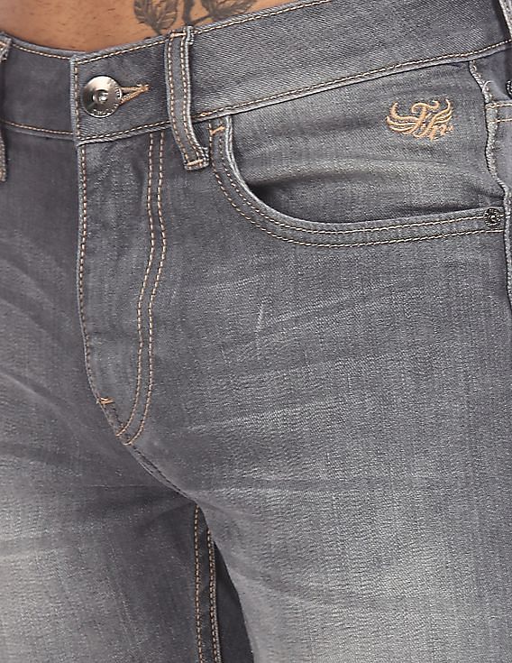 Flying Machine Mid Rise Michael Slim Tapered Fit Jeans