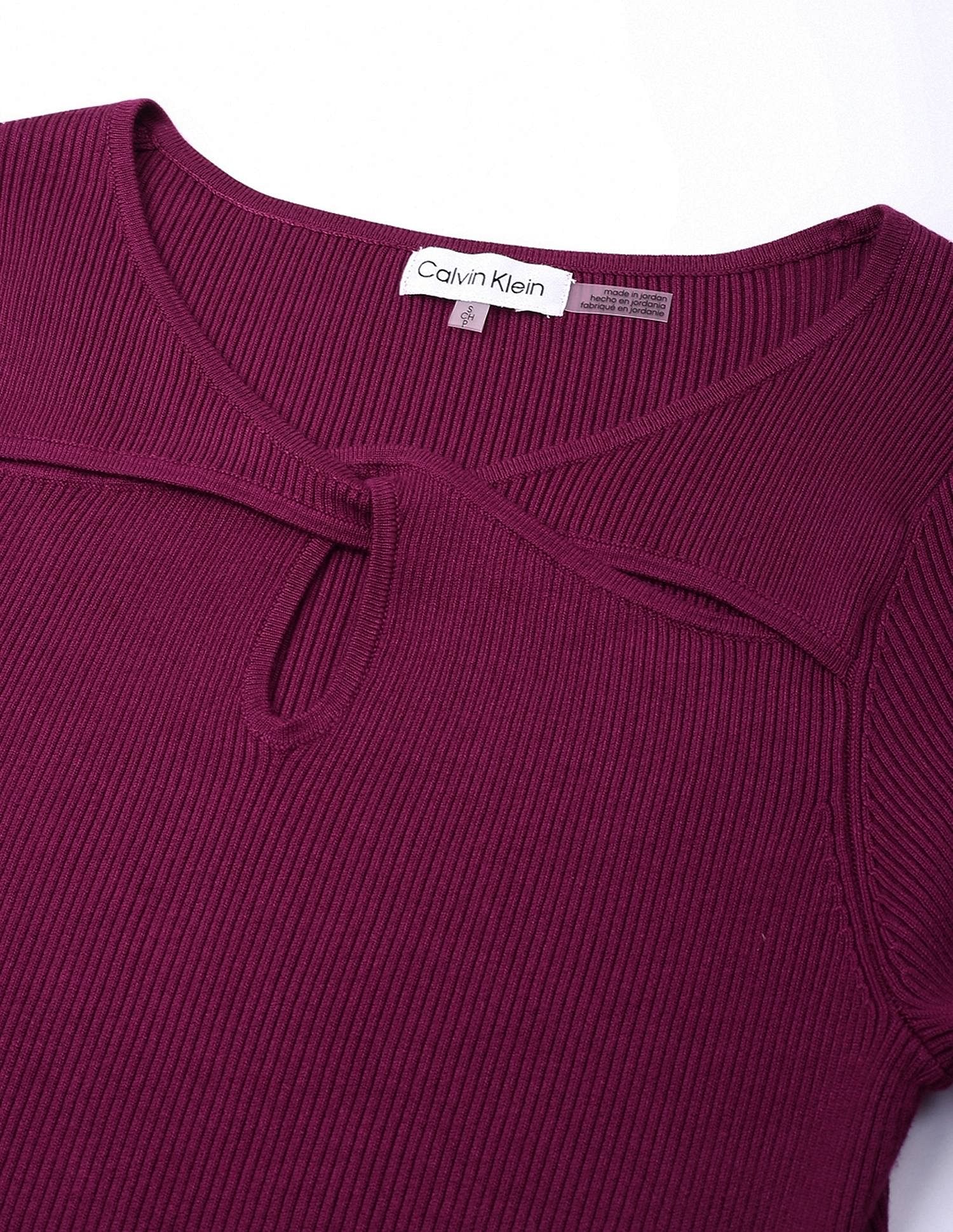 Calvin Klein Jeans Slim-Fit Rayon Keyhole Neck Top