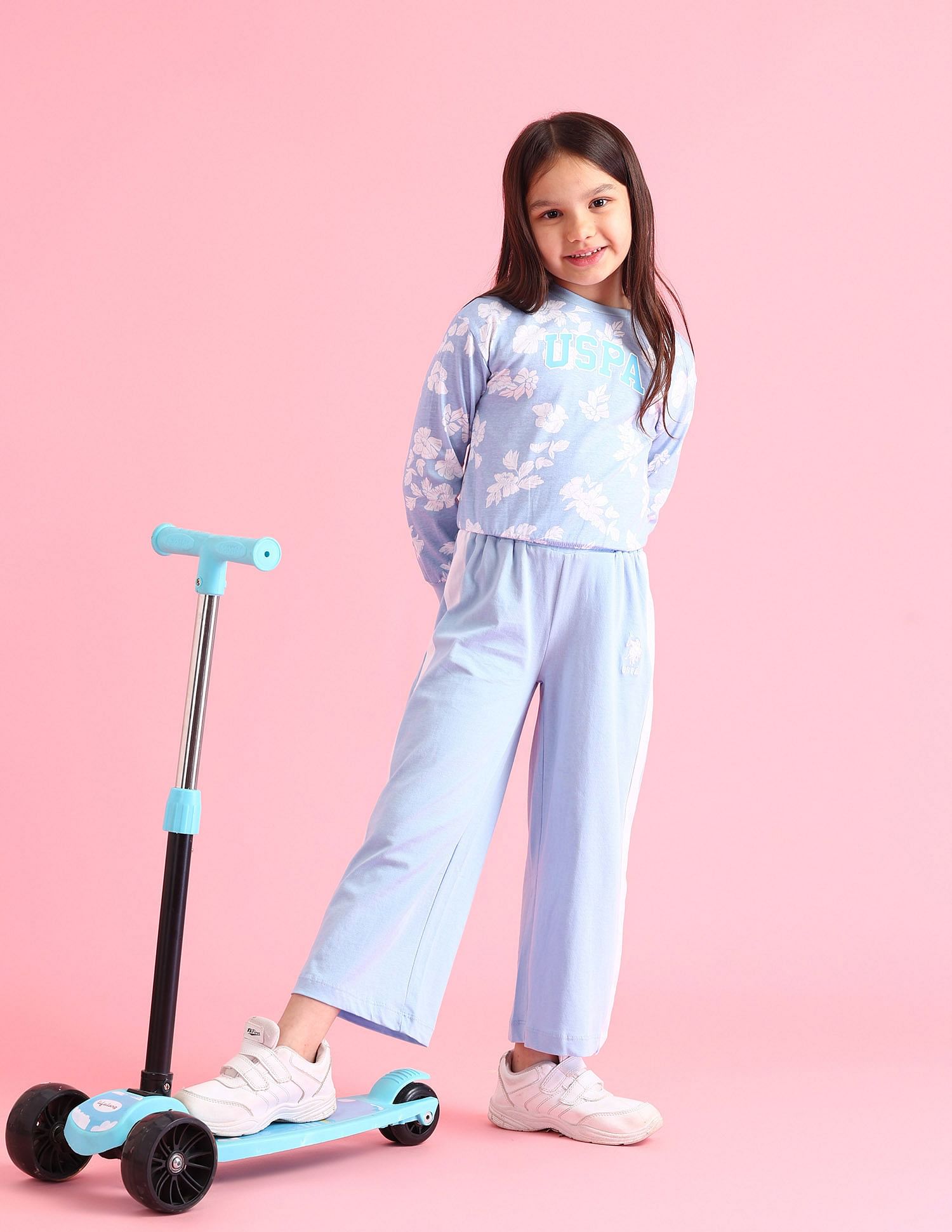 U.S. Polo Assn. Kids Girls Casual Two Piece Set