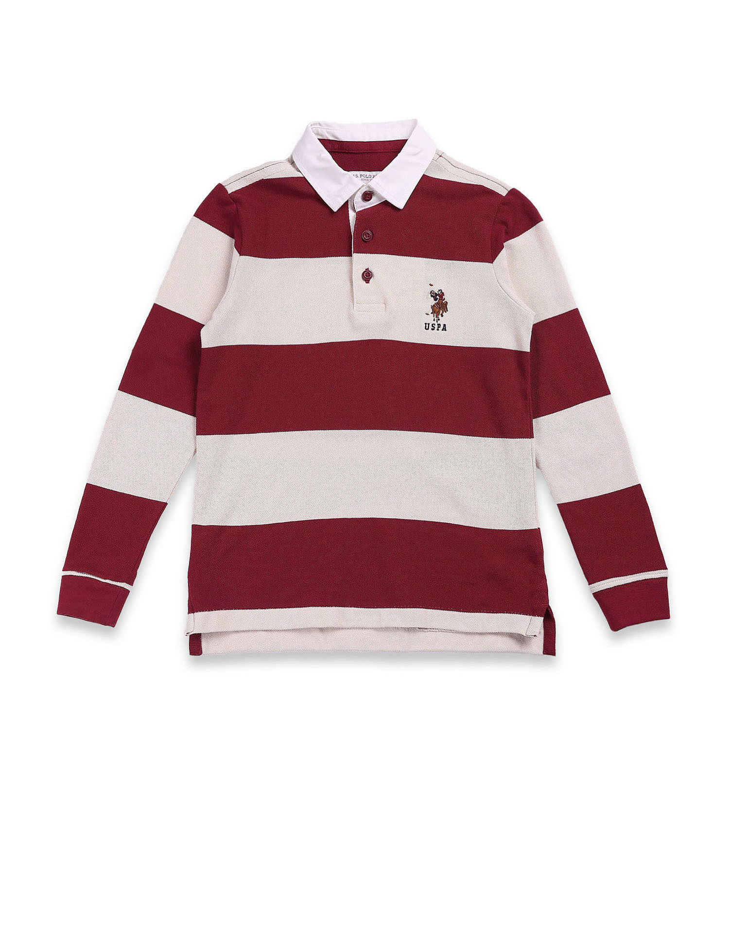 U.S. Polo Assn. Kids Boys Horizontal Striped Polo Shirt