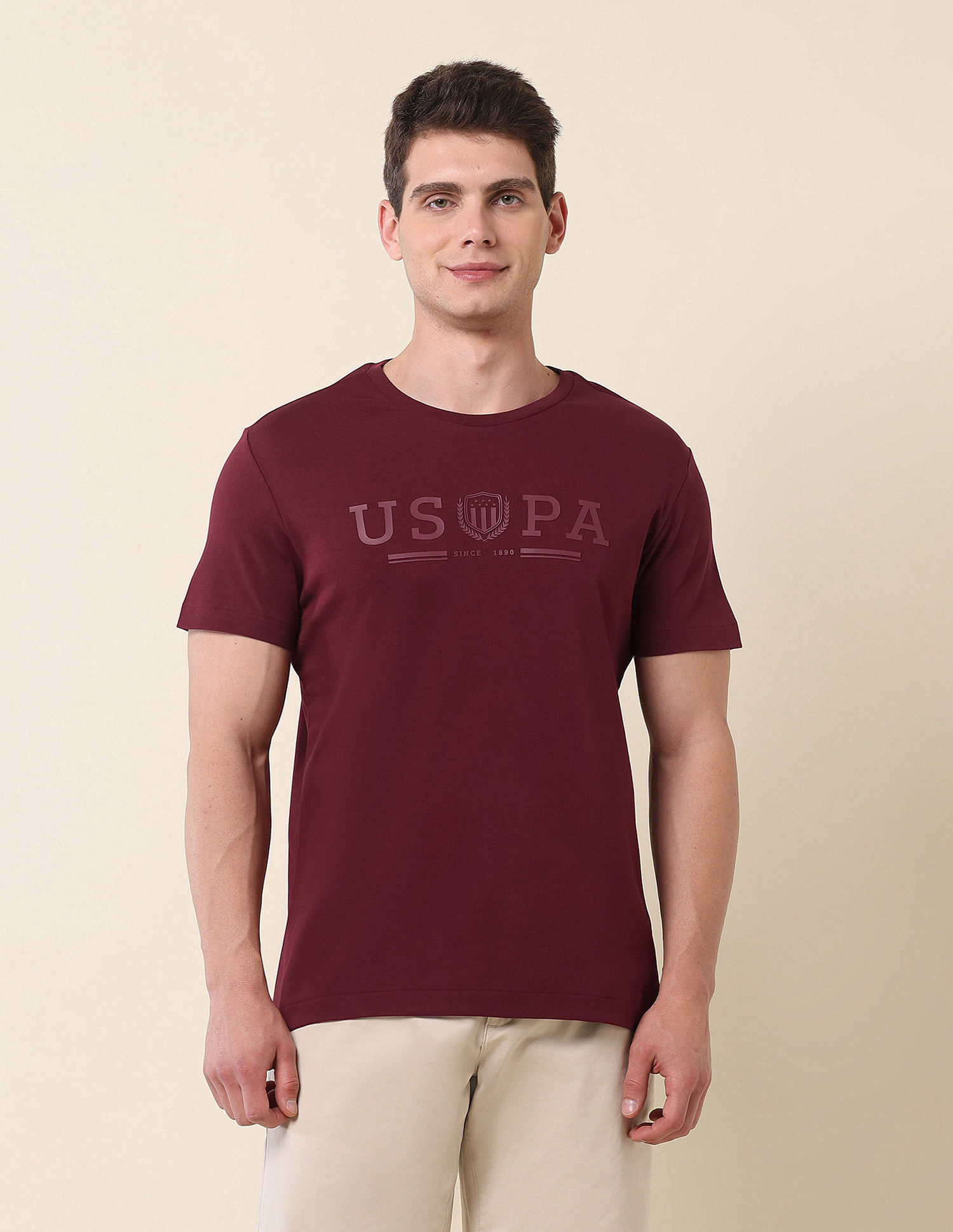 U.S. Polo Assn. Brand Embroidered Gold Cup T-Shirt