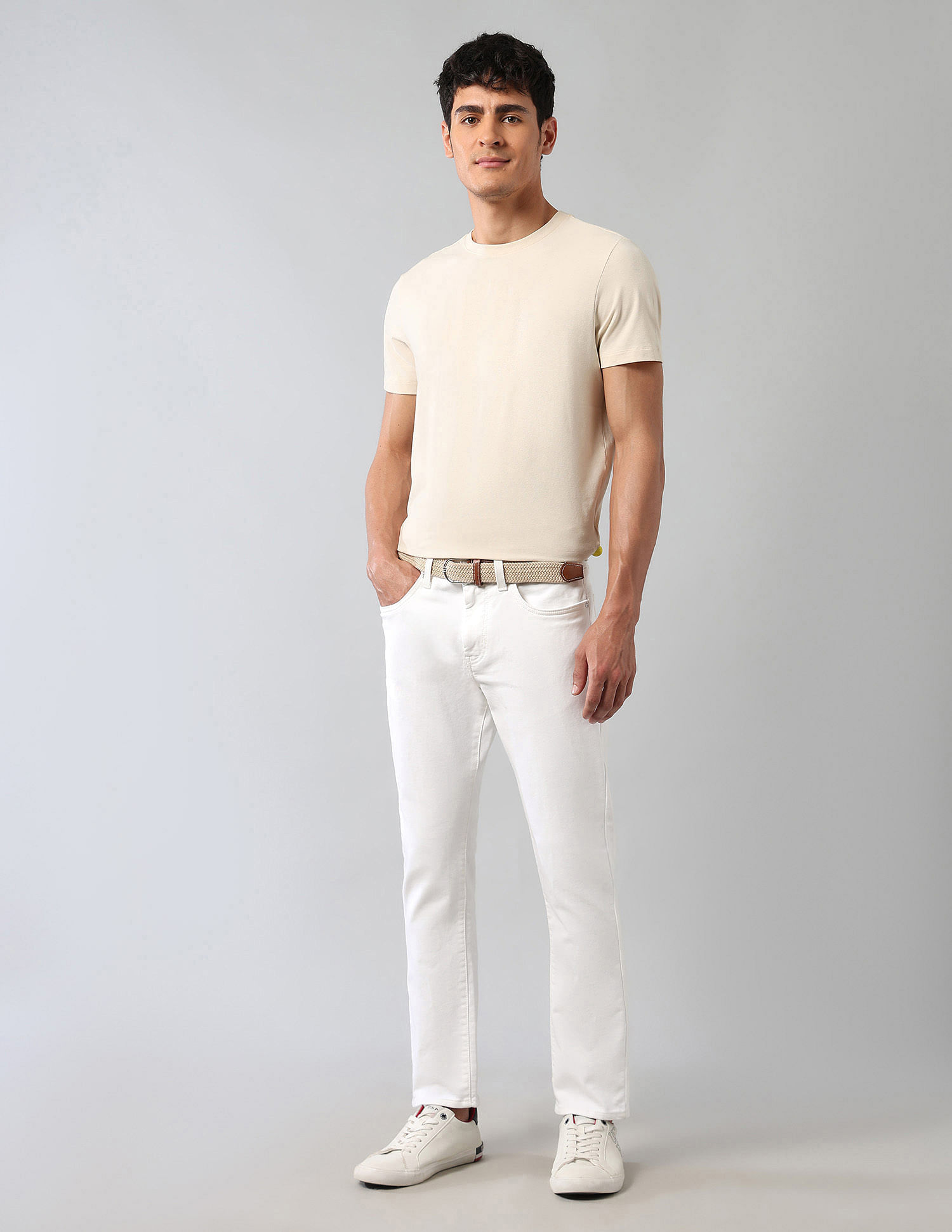 U.S. Polo Assn. Denim Co. Henry Tapered Fit White Ultra Soft Jeans