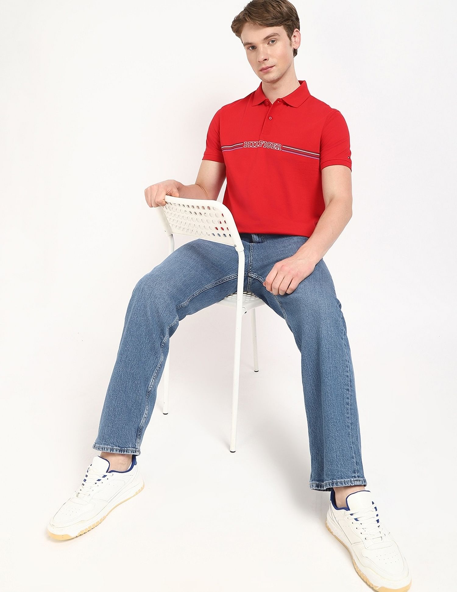 Tommy Hilfiger Logo Regular-Fit Cotton Polo Shirt