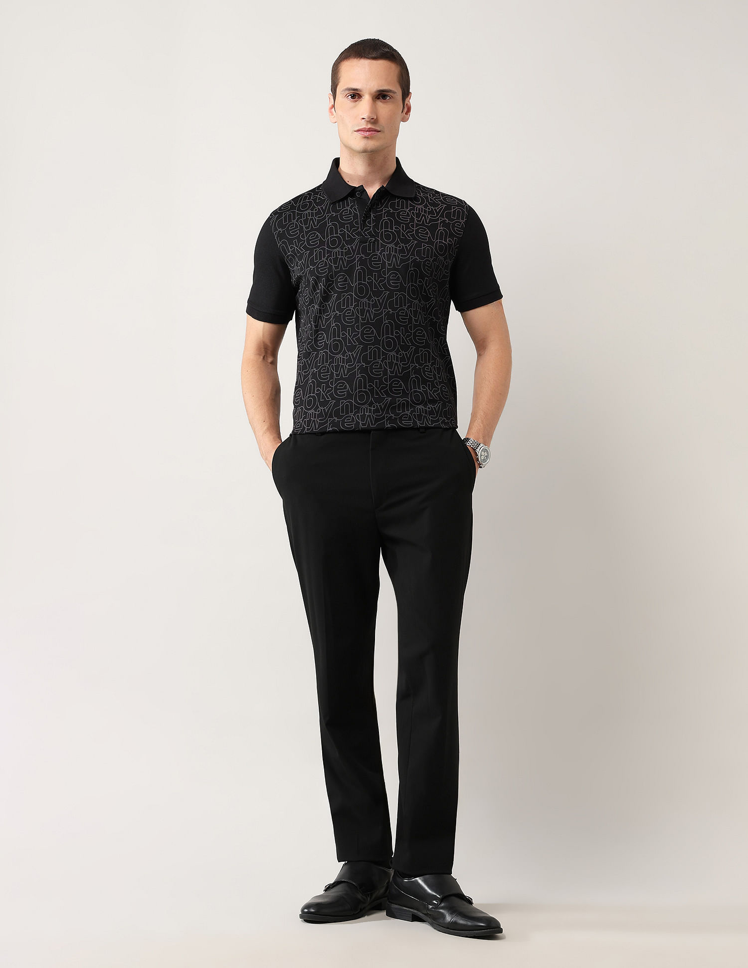 Arrow Newyork Typographic Pure Cotton Polo Shirt
