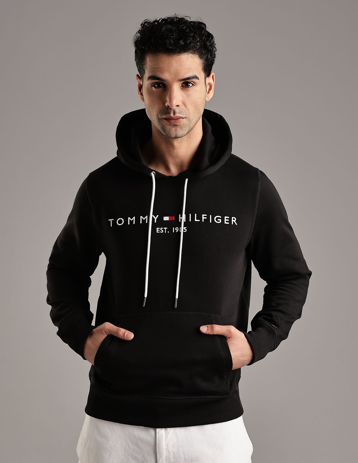 Tommy Hilfiger Embroidered Logo Regular-Fit Cotton Sweatshirt