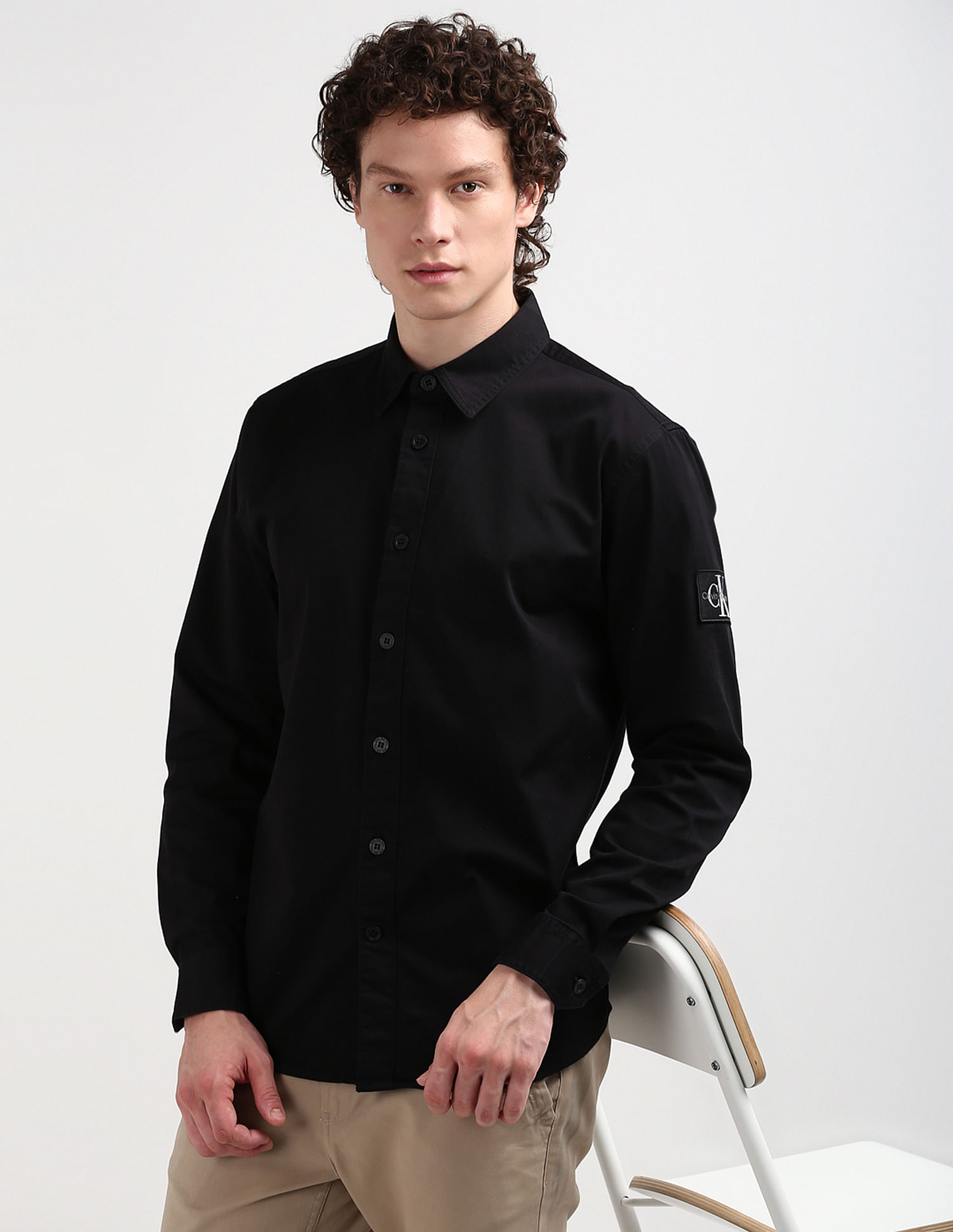 Calvin Klein Monologo Badge Relaxed Shirt