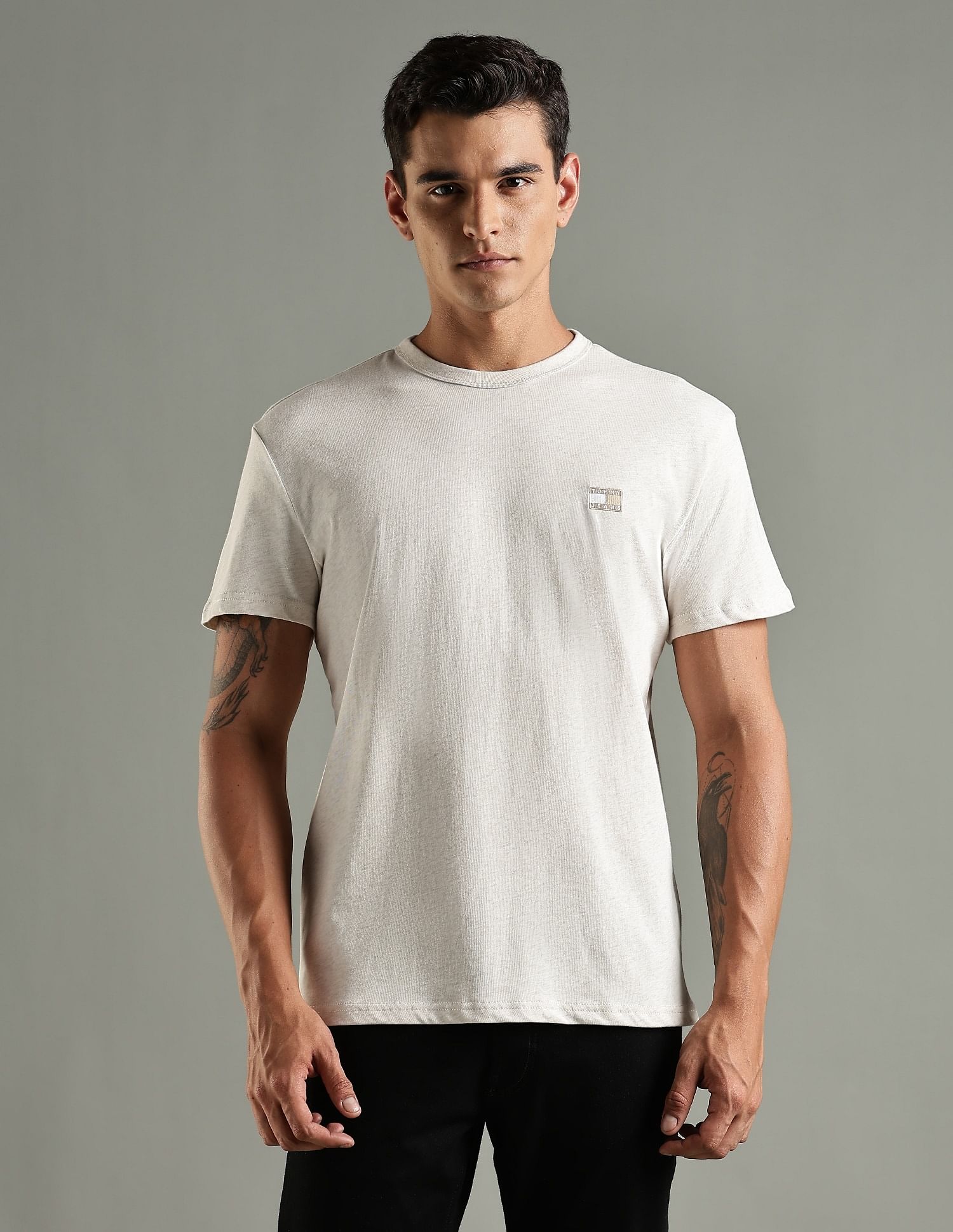 Tommy Hilfiger Solid Regular Fit Cotton T-Shirt
