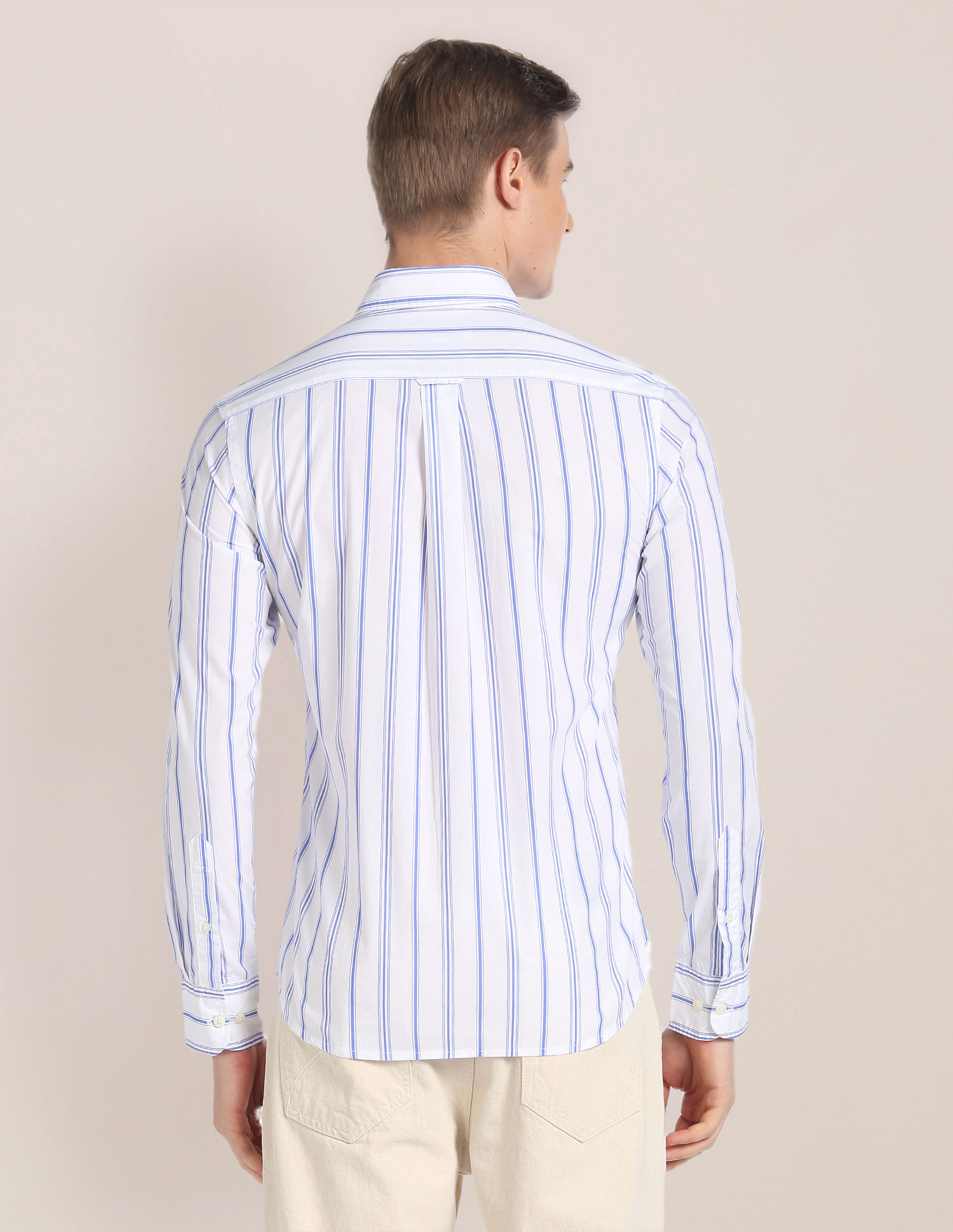 U.S. Polo Assn. Cutaway Collar Vertical Stripe Shirt