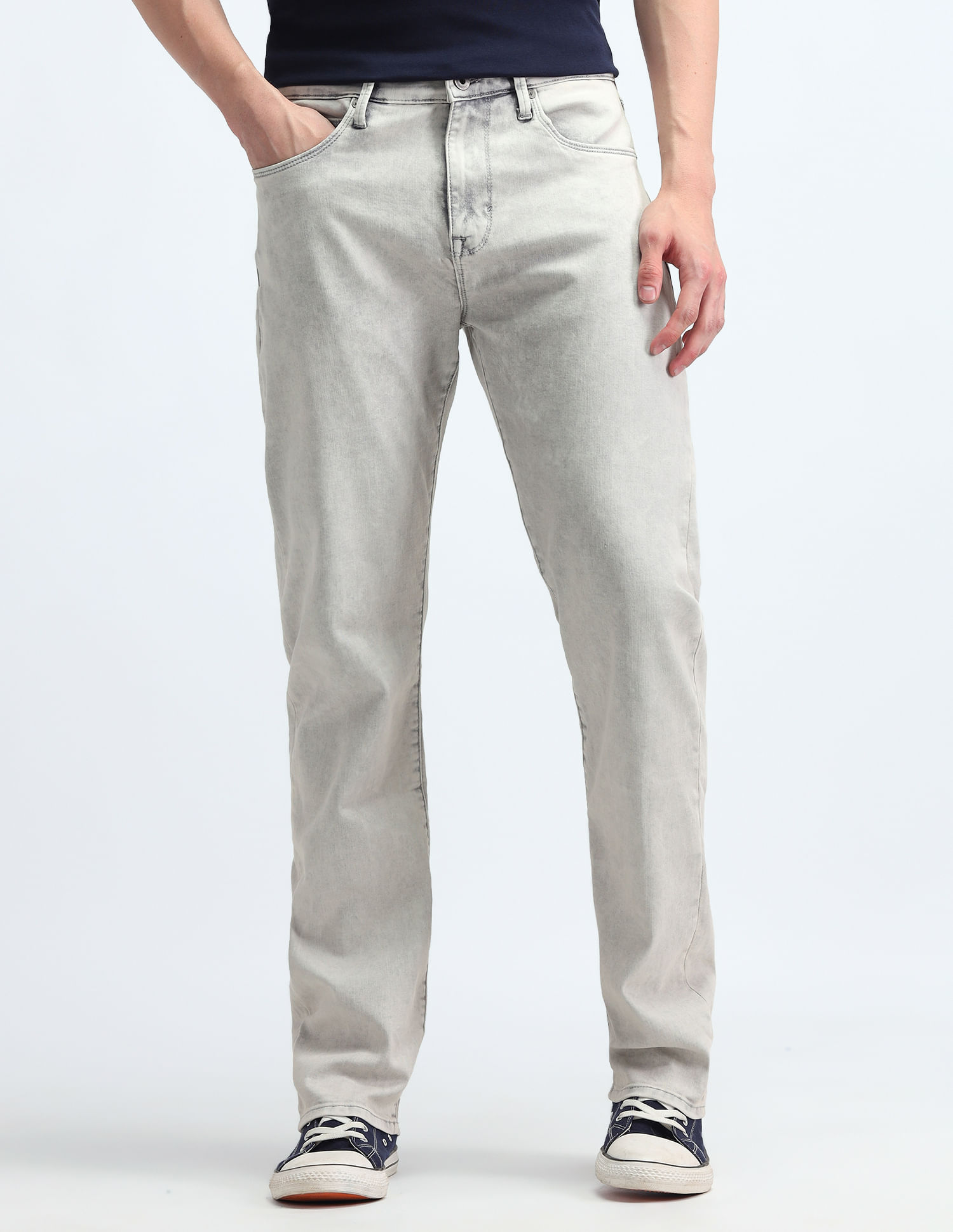 Flying Machine Mid Rise Straight Fit Jeans