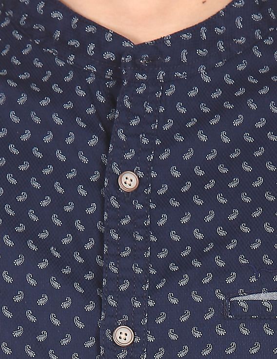 Flying Machine Long Sleeve Printed Shirt