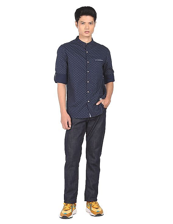 Flying Machine Long Sleeve Printed Shirt
