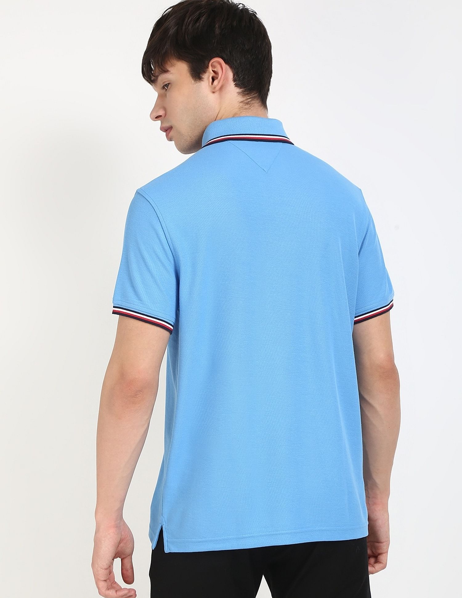 Tommy Hilfiger Solid Regular-Fit Cotton Polo Shirt