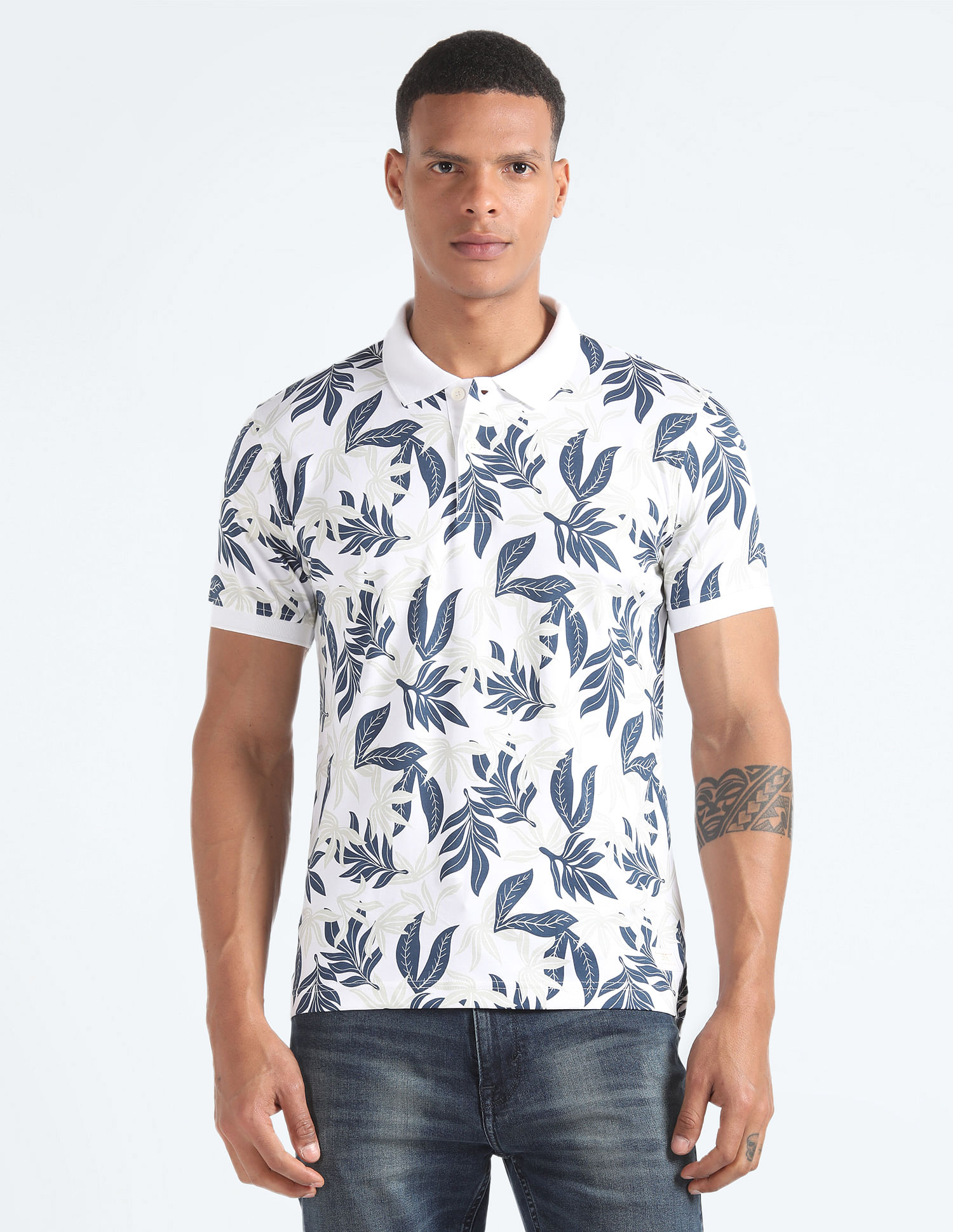 Flying Machine Mercerised Tropical Polo Shirt