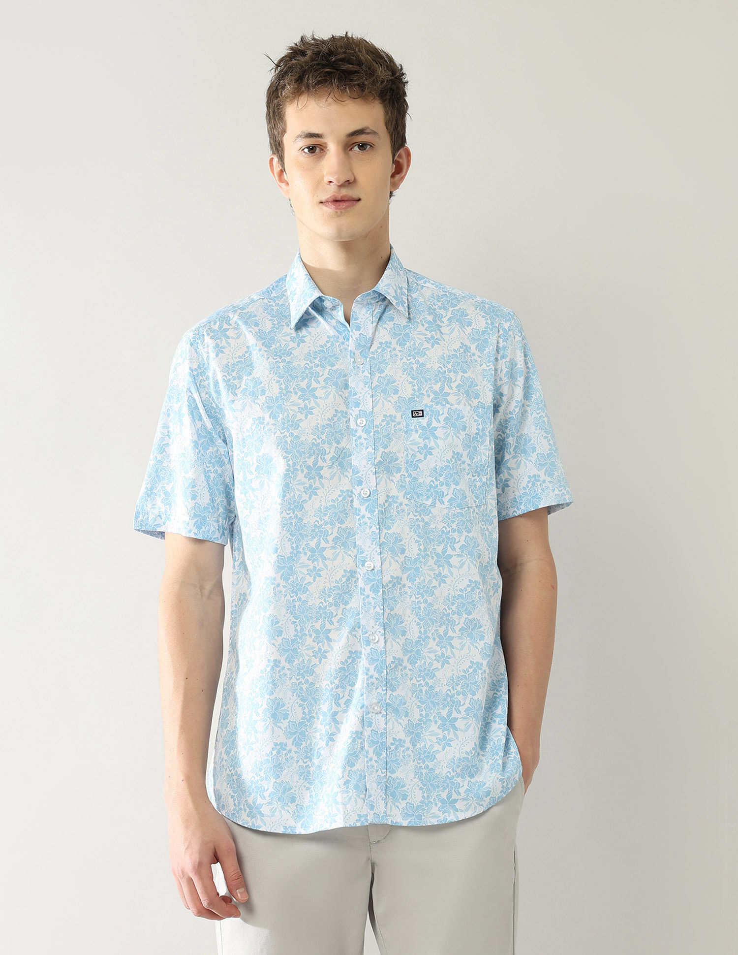 Arrow Sport Floral Printed Regular Fit Shirt