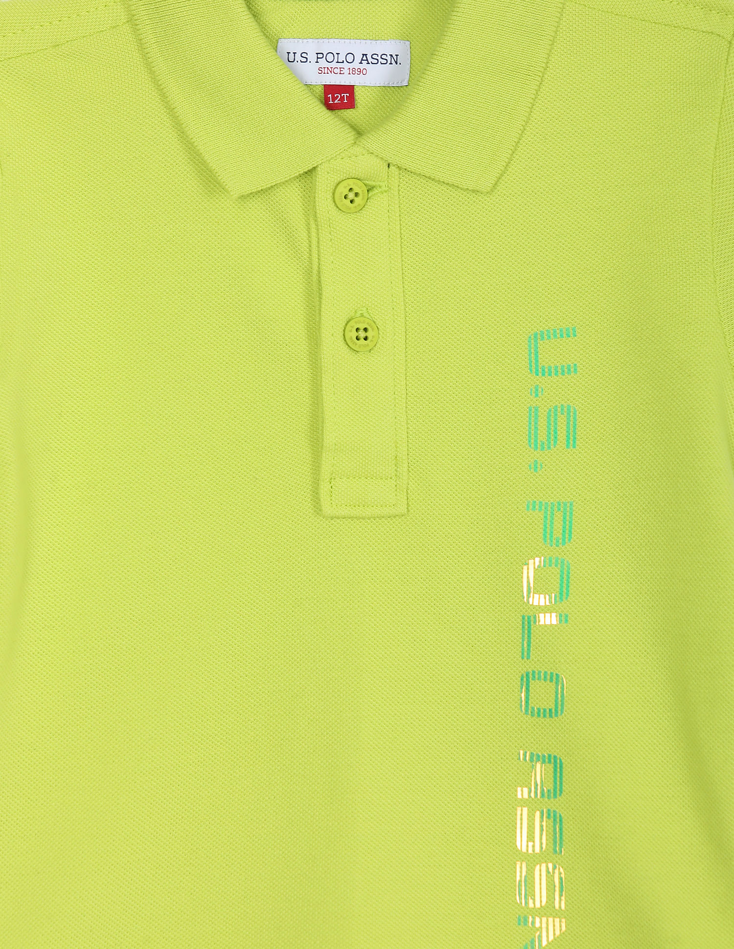 U.S. Polo Assn. Kids Holographic Pique Polo Shirt