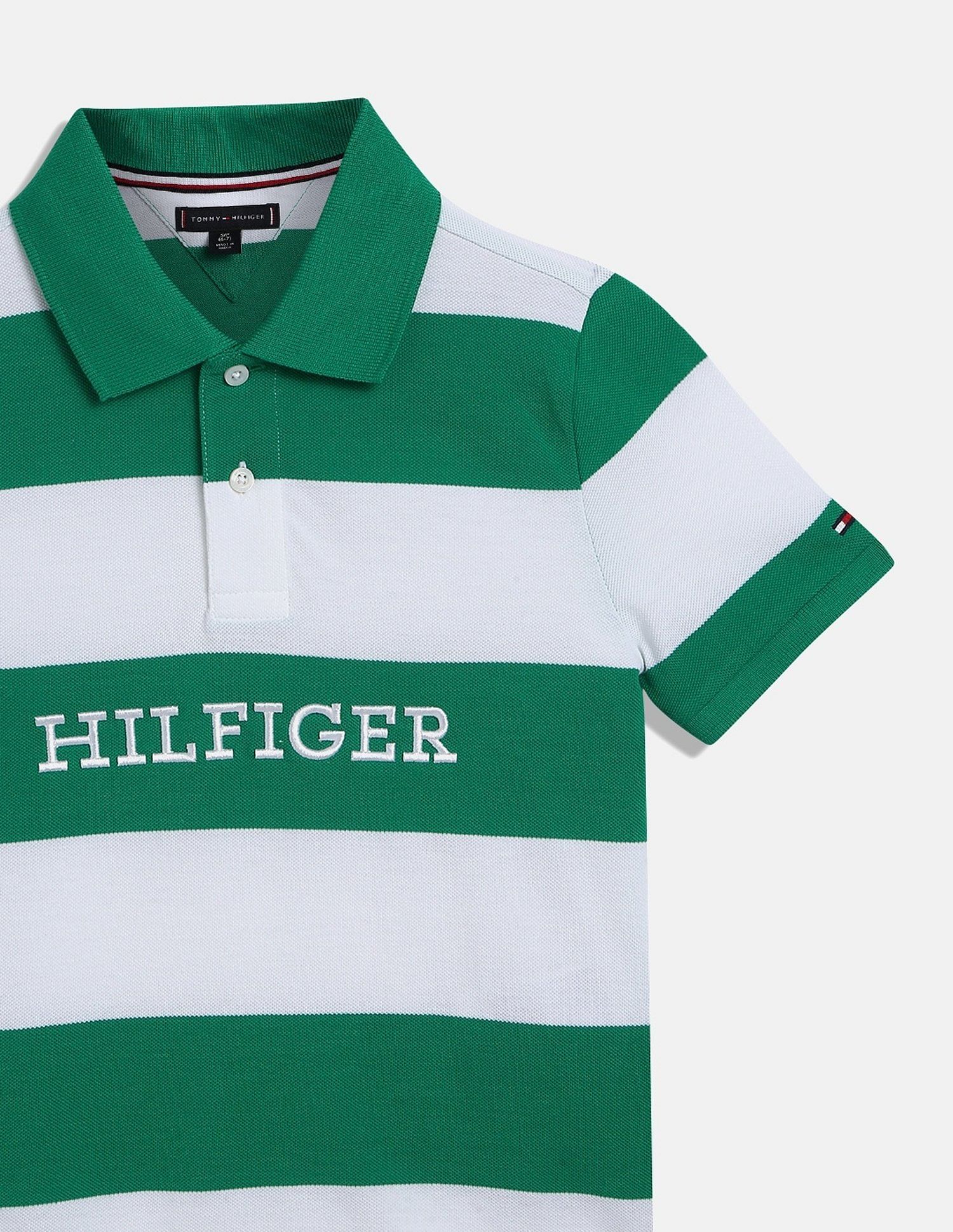 Tommy Hilfiger Kids Boys Multi Colorblock-Striped T-shirt for Fun Look