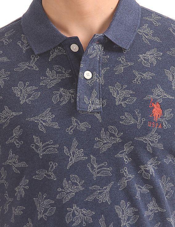 U.S. Polo Assn. Printed Slim Fit Polo Shirt