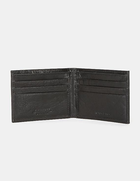 Buy Arrow Sports Black Textured Leather Wallet - NNNOW.com