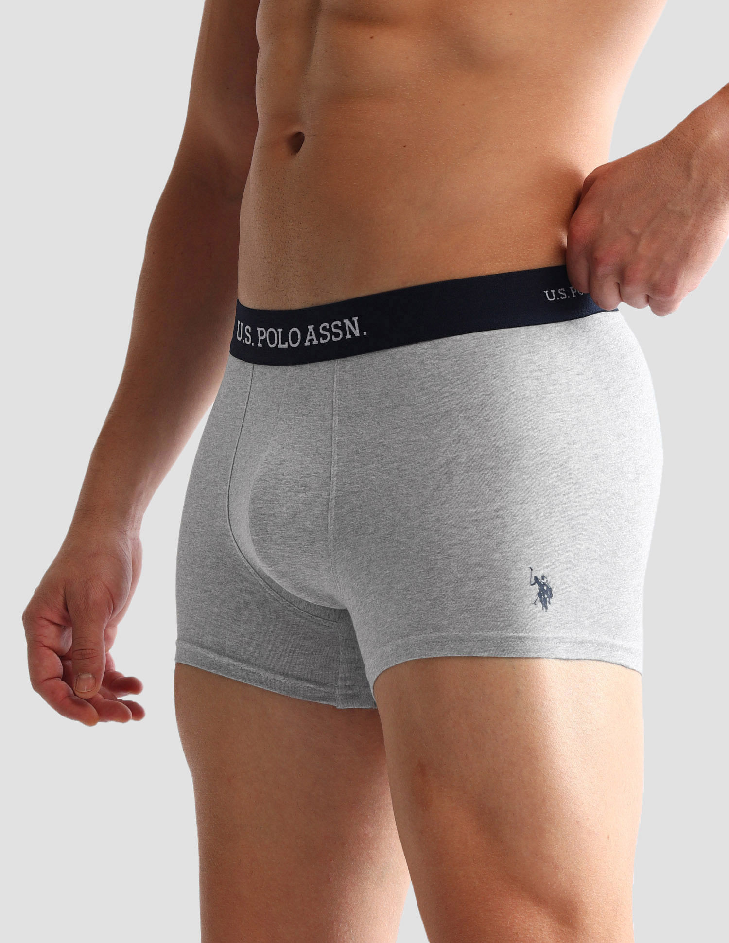 USPA Innerwear Anti Microbial Solid OET13 Trunks - Pack Of 3