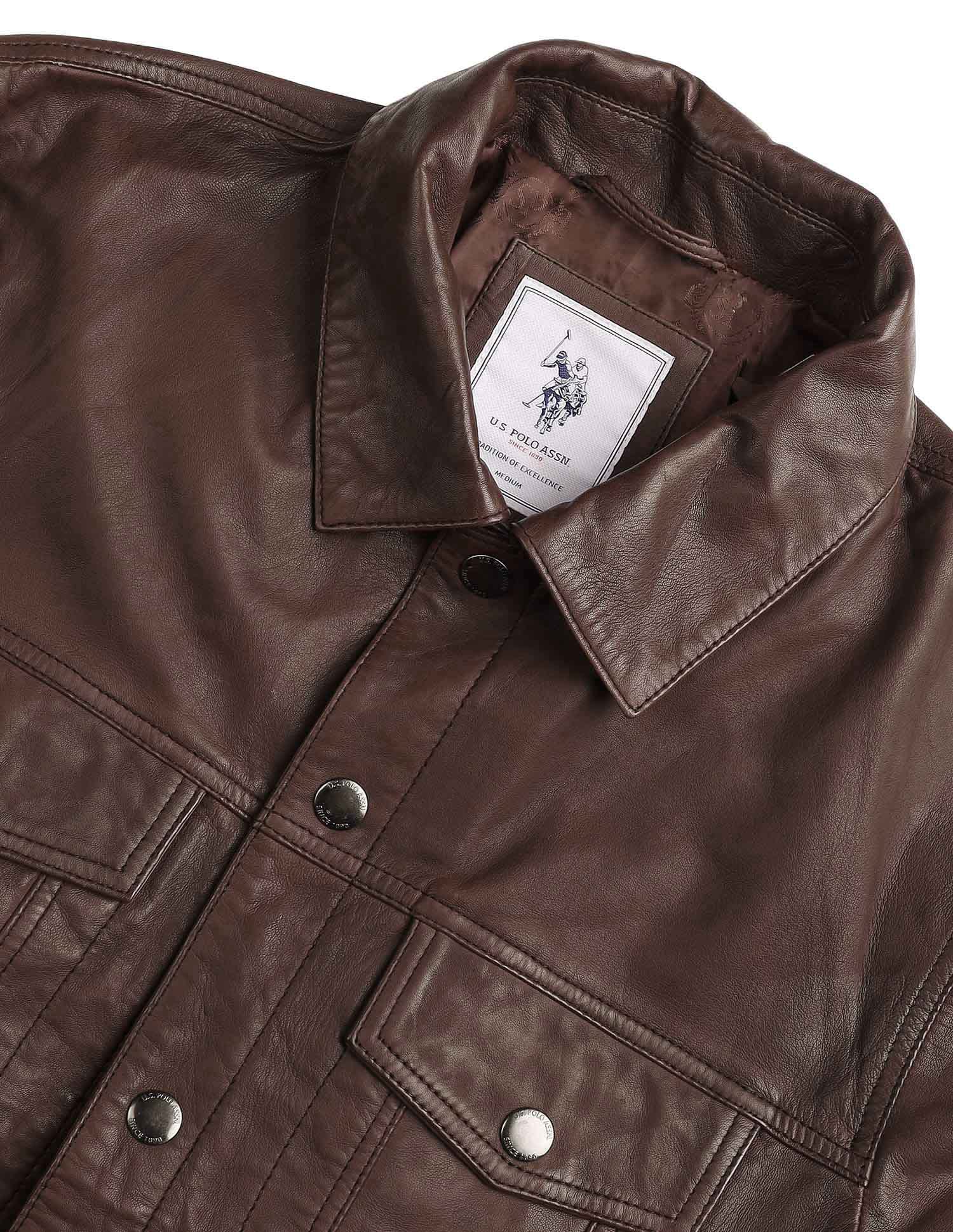 Buy U.S. Polo Assn. Equestrian Aisle Theater Leather Jacket 