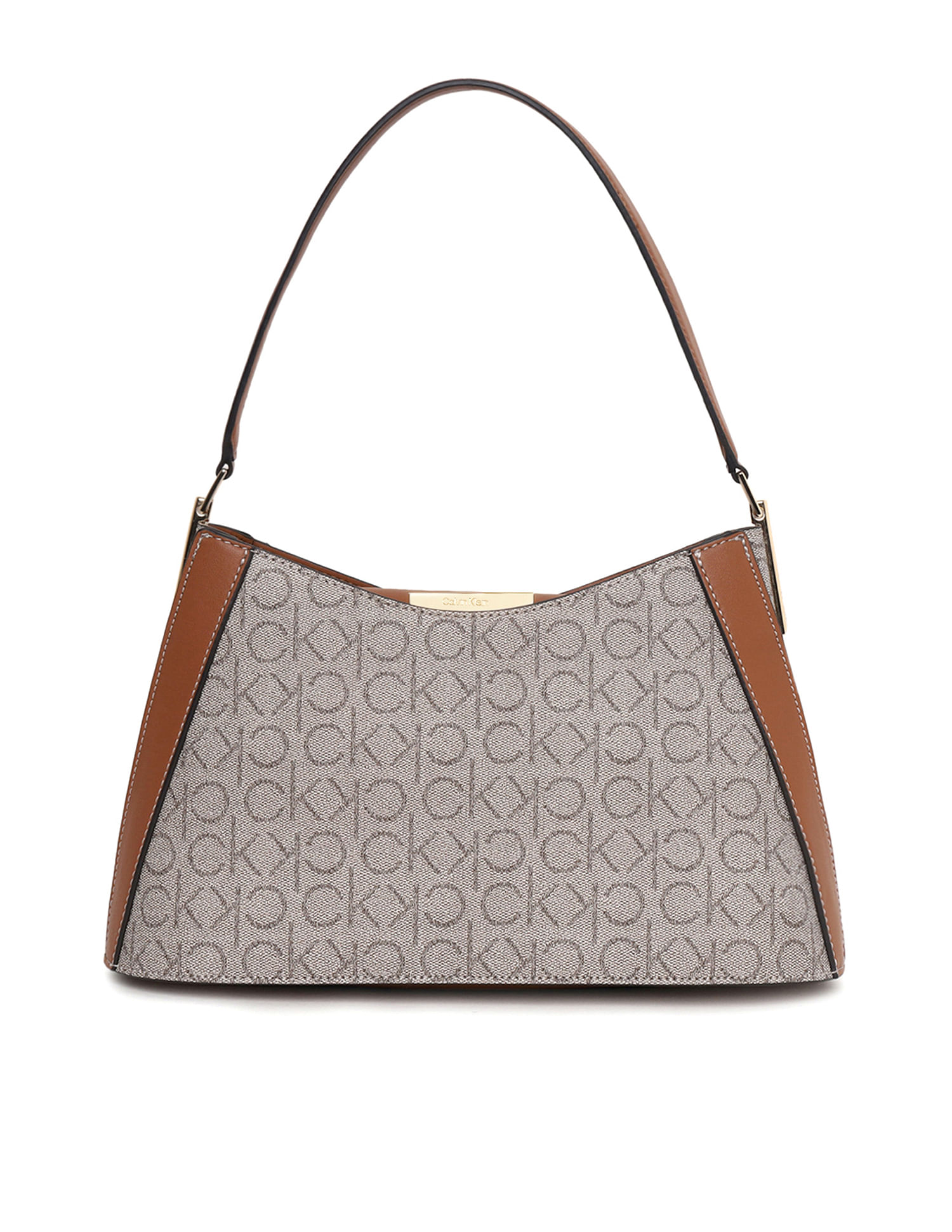 Buy Calvin Klein Women Brown Monogram Print Tote Bag - NNNOW.com