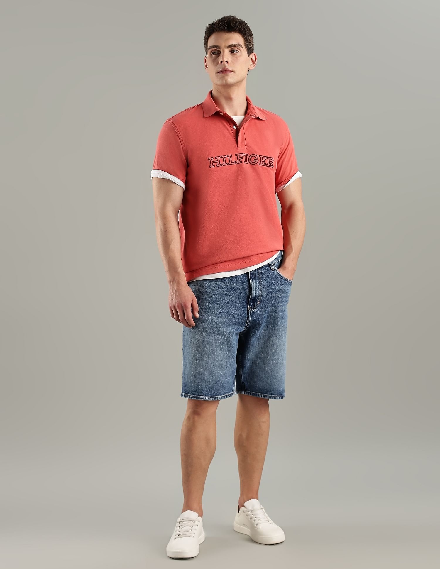 Tommy Hilfiger Embroidered Logo Regular-Fit Cotton Polo T-Shirt