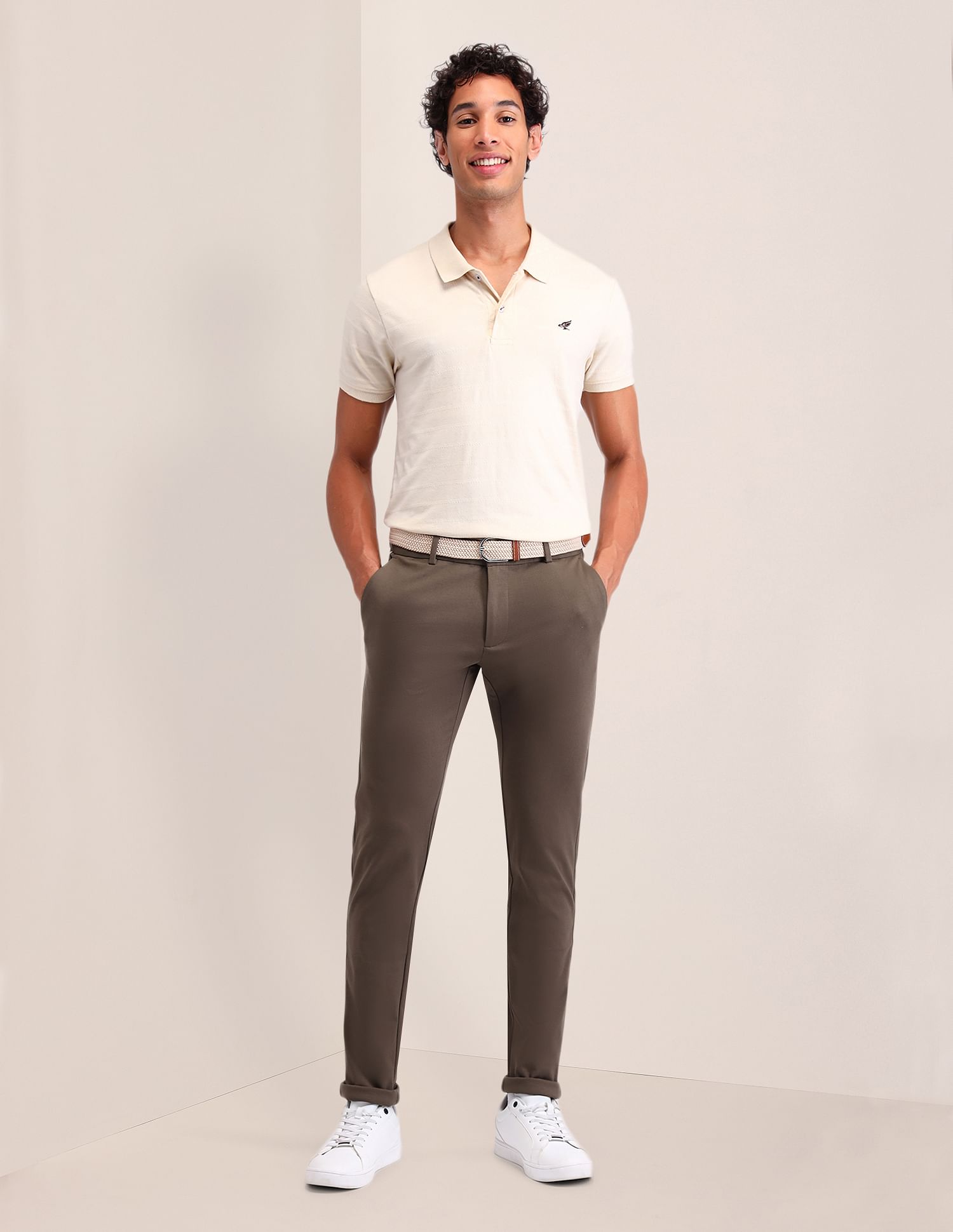 U.S. Polo Assn. Austin Slim Fit Solid Trousers