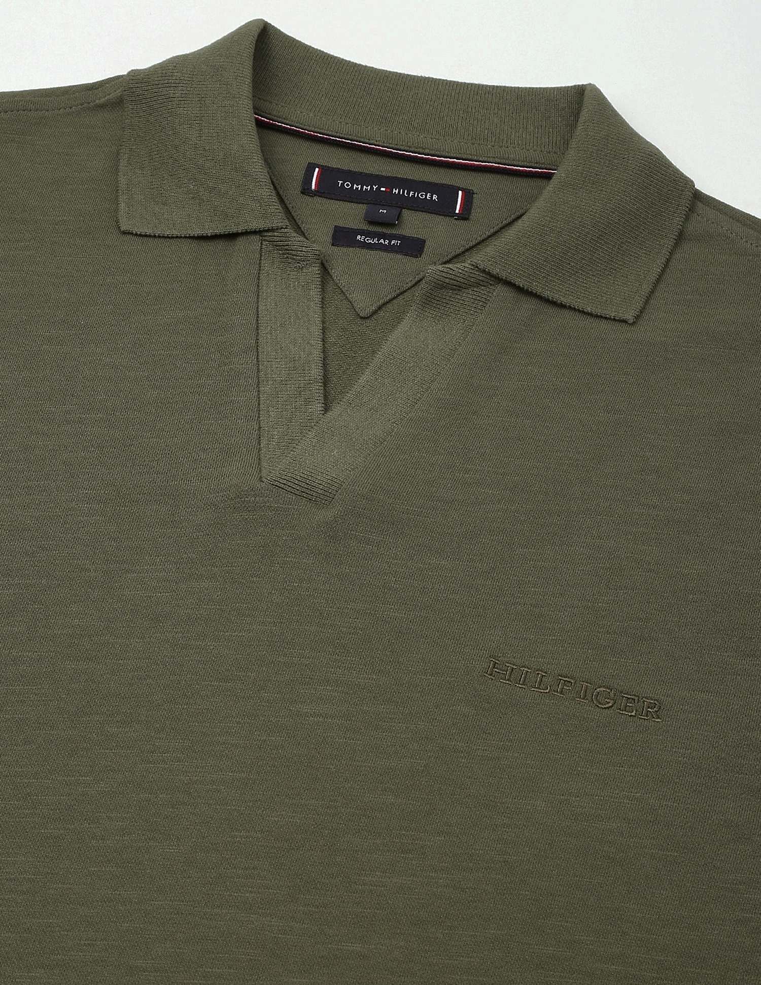 Tommy Hilfiger Solid Regular-Fit Cotton Polo Shirt