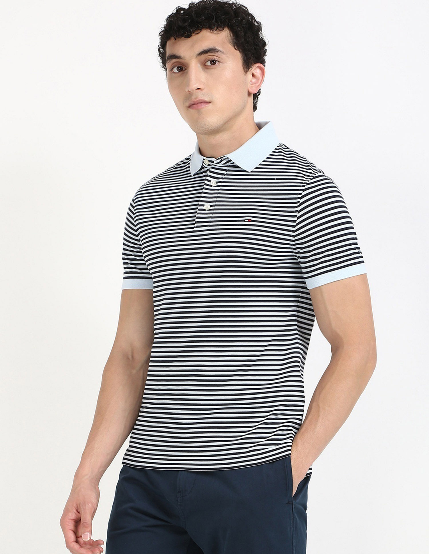 Tommy Hilfiger Striped Slim-Fit Cotton T-Shirt