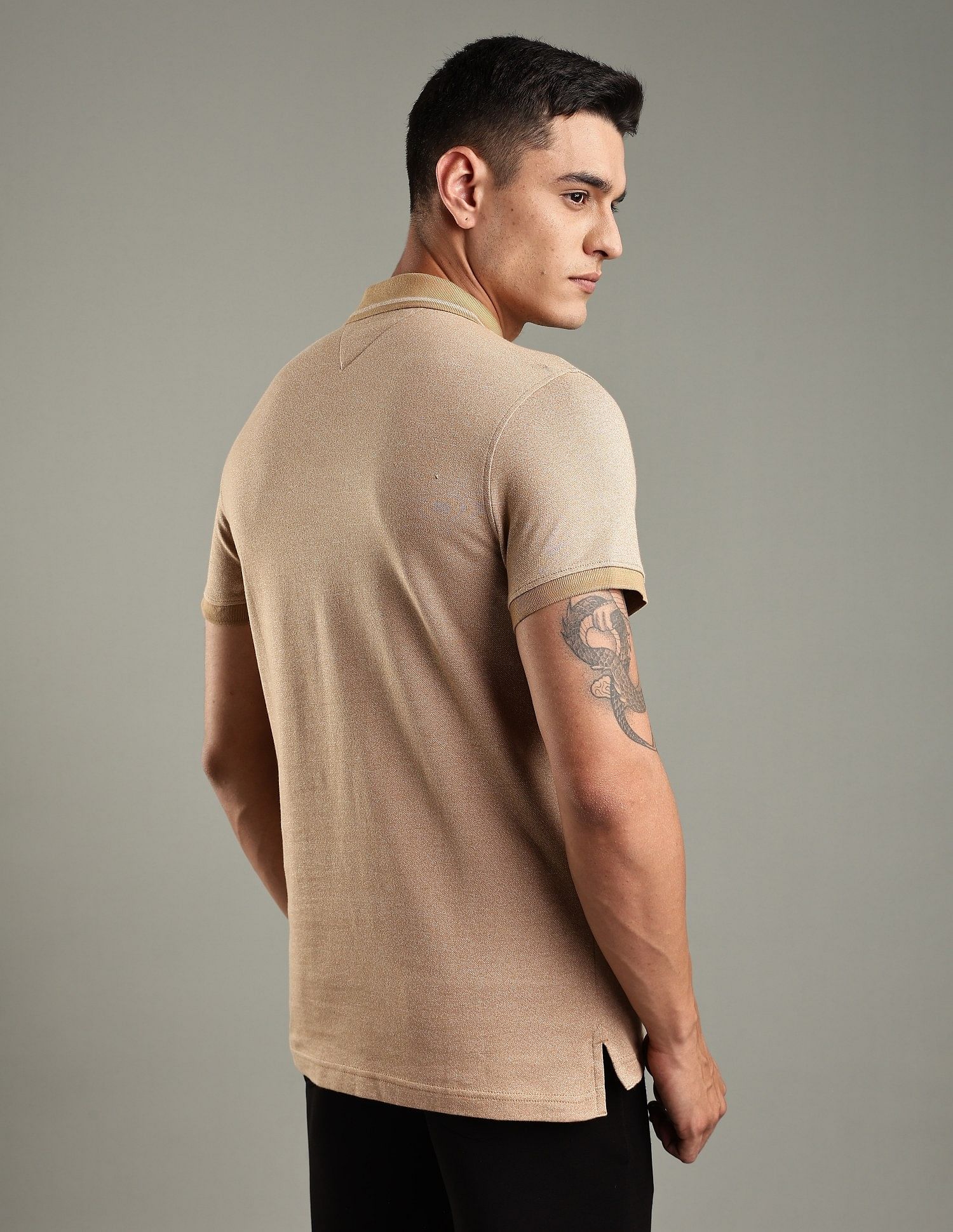 Tommy Hilfiger Solid Regular-Fit Cotton Polo Shirt