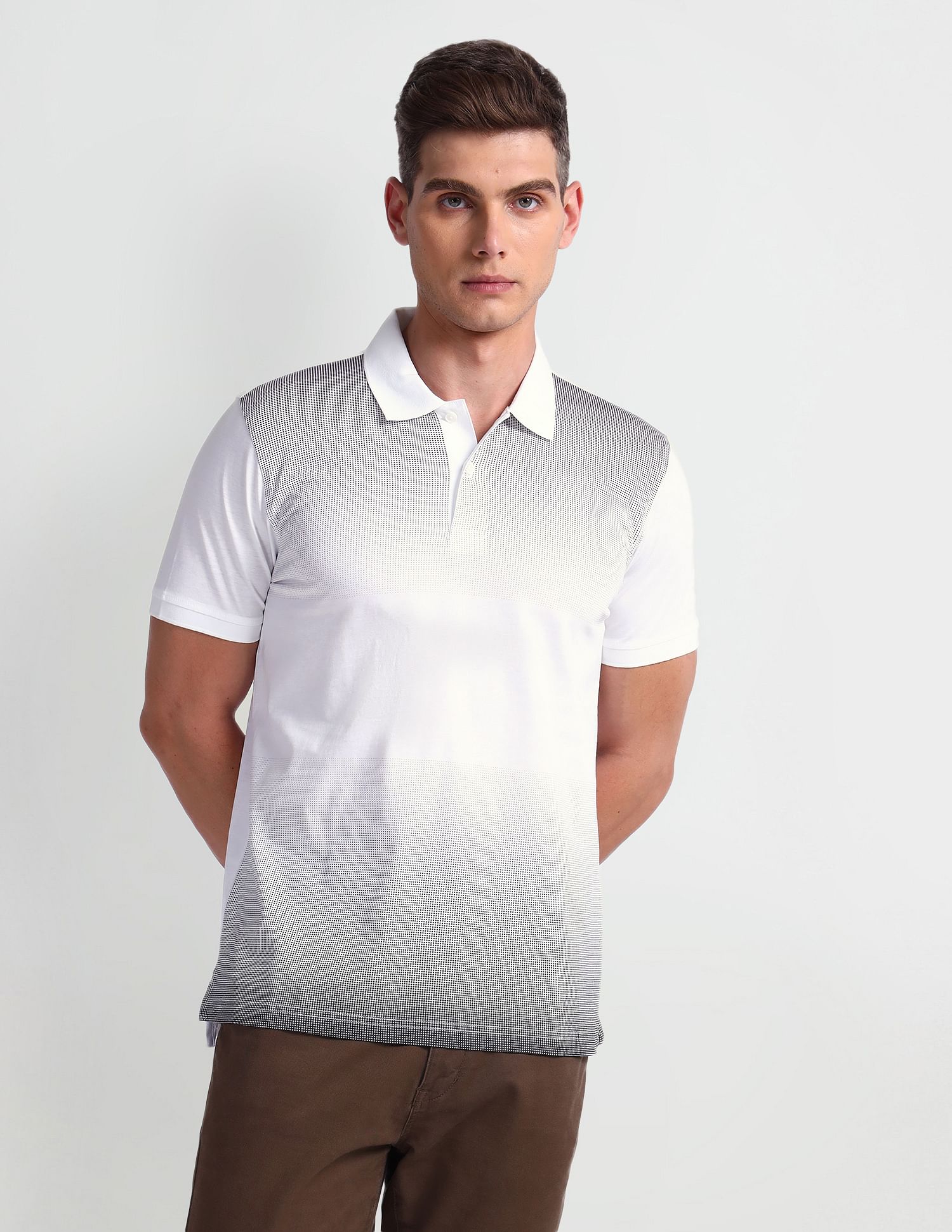 Arrow Newyork Ombre Cotton Polo Shirt