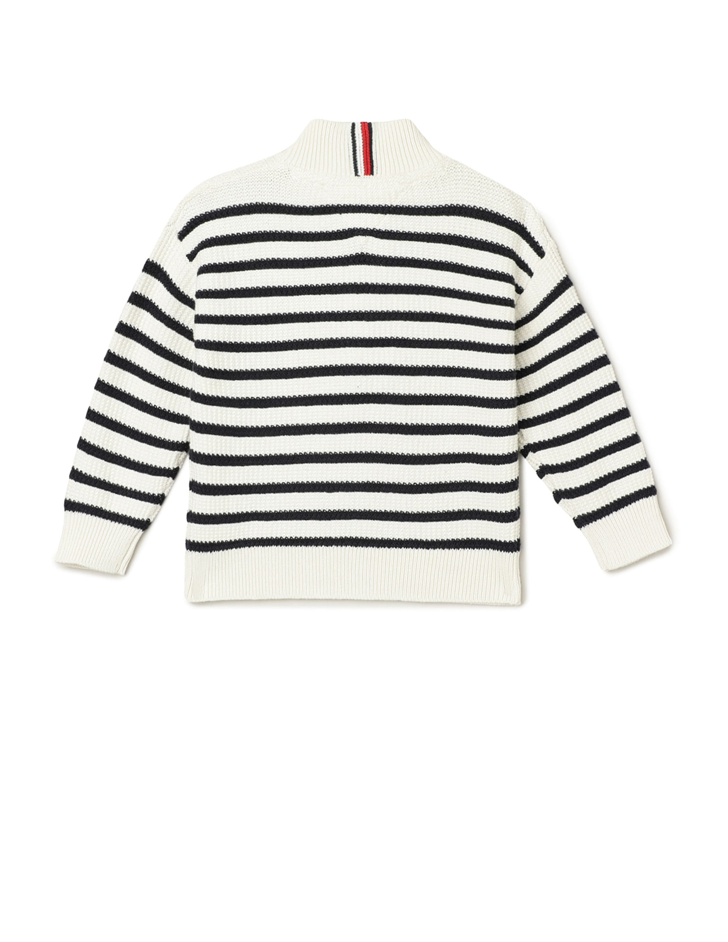 Buy Tommy Hilfiger Kids Boys Short Zip Breton Stripe Sweater