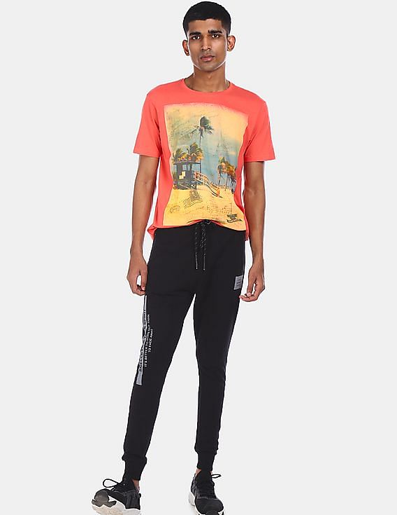 Flying Machine Drawstring Waist Knit Joggers