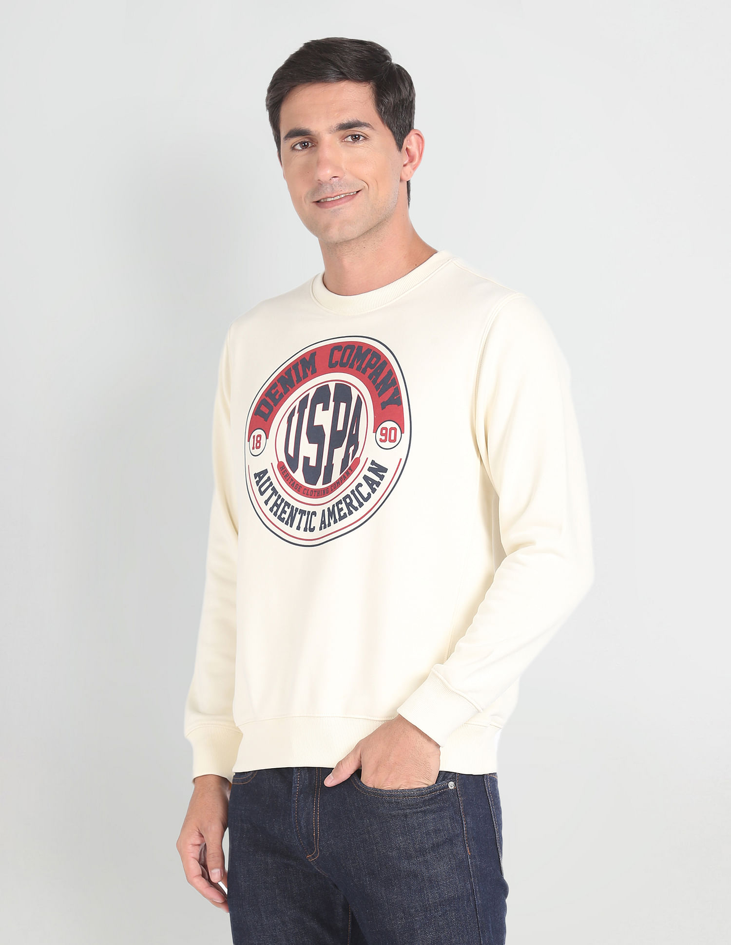 U.S. Polo Assn. Denim Co. Circular Logo Cotton Sweatshirt