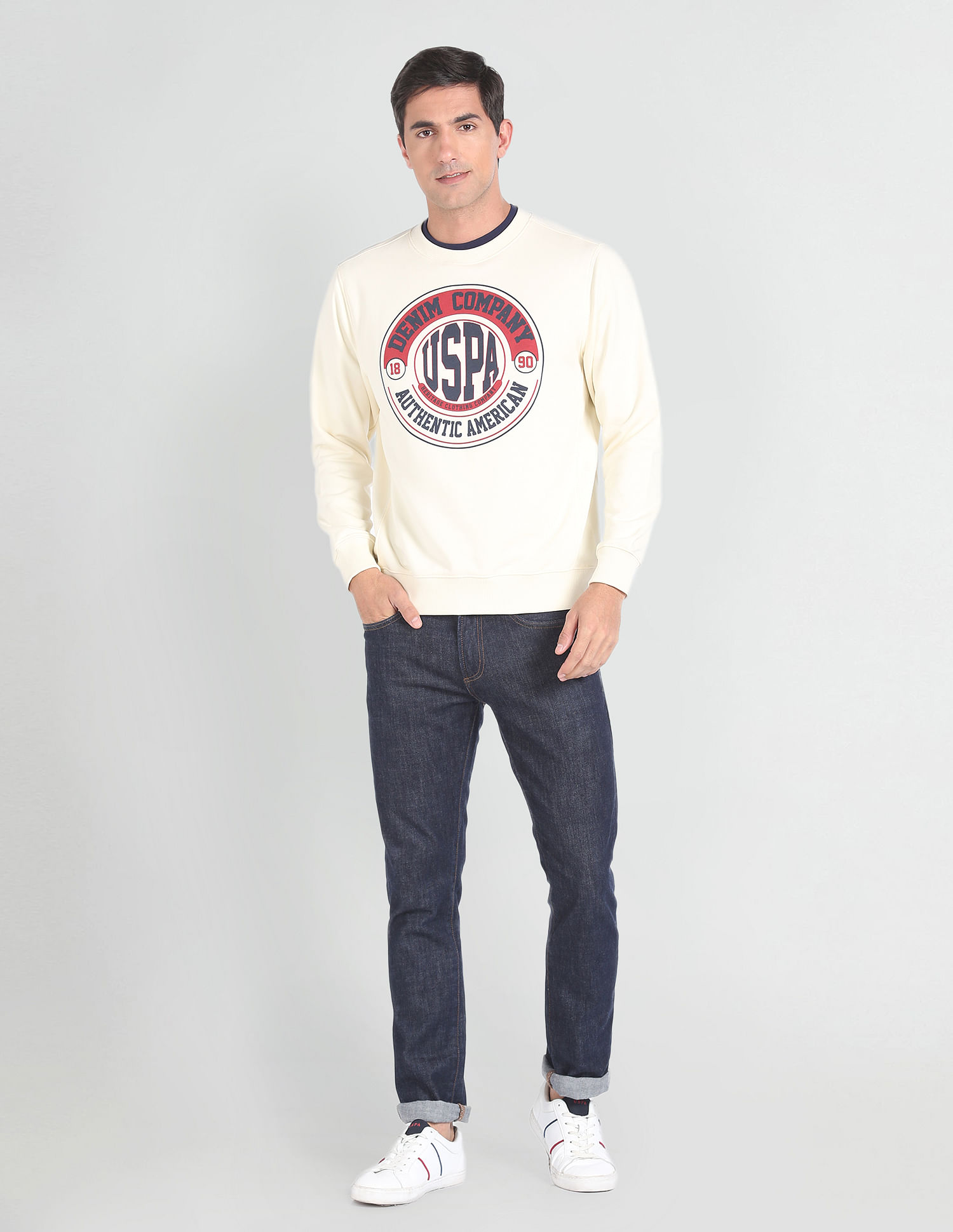 U.S. Polo Assn. Denim Co. Circular Logo Cotton Sweatshirt