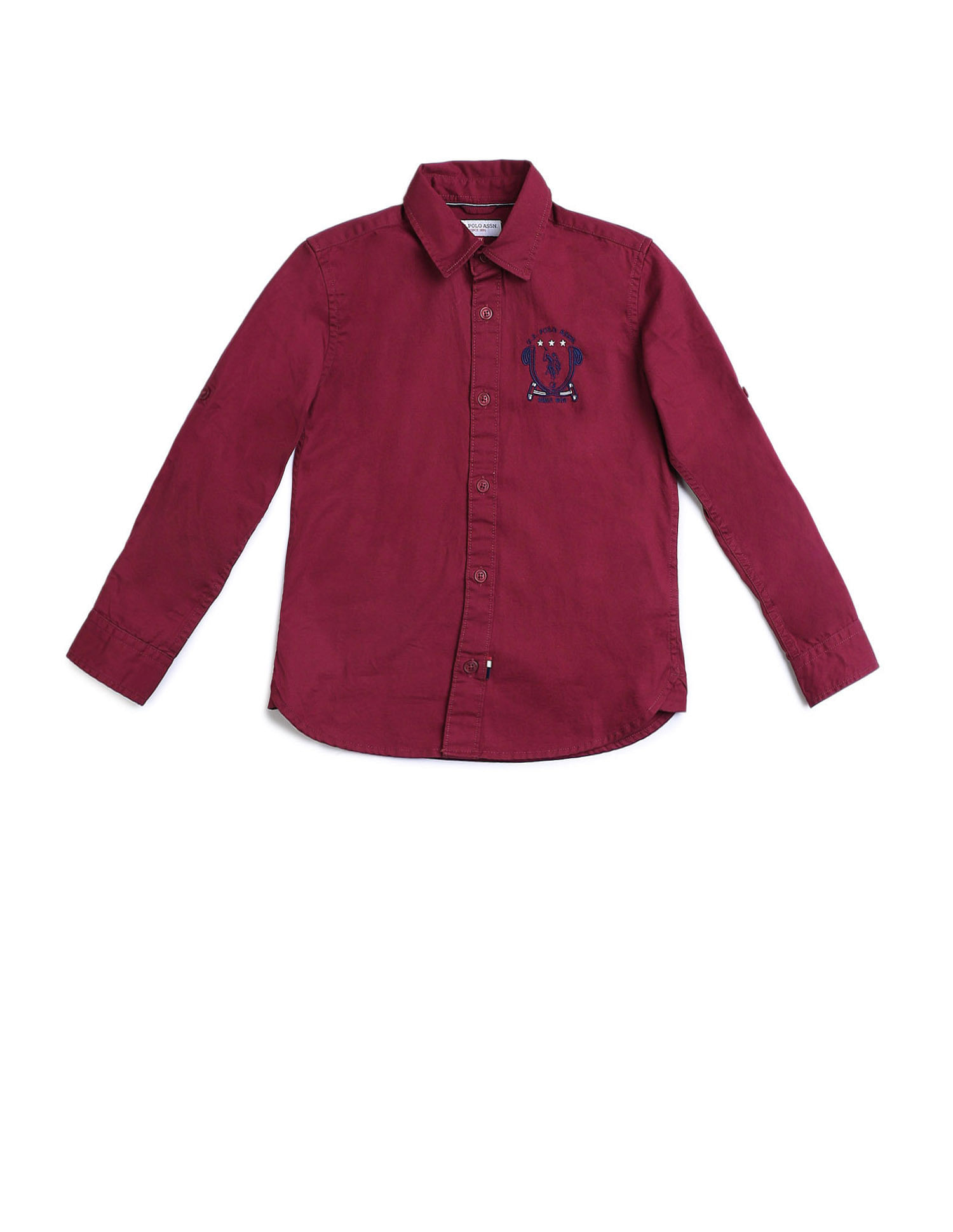 U.S. Polo Assn. Kids Boys Solid Regular Fit Shirt