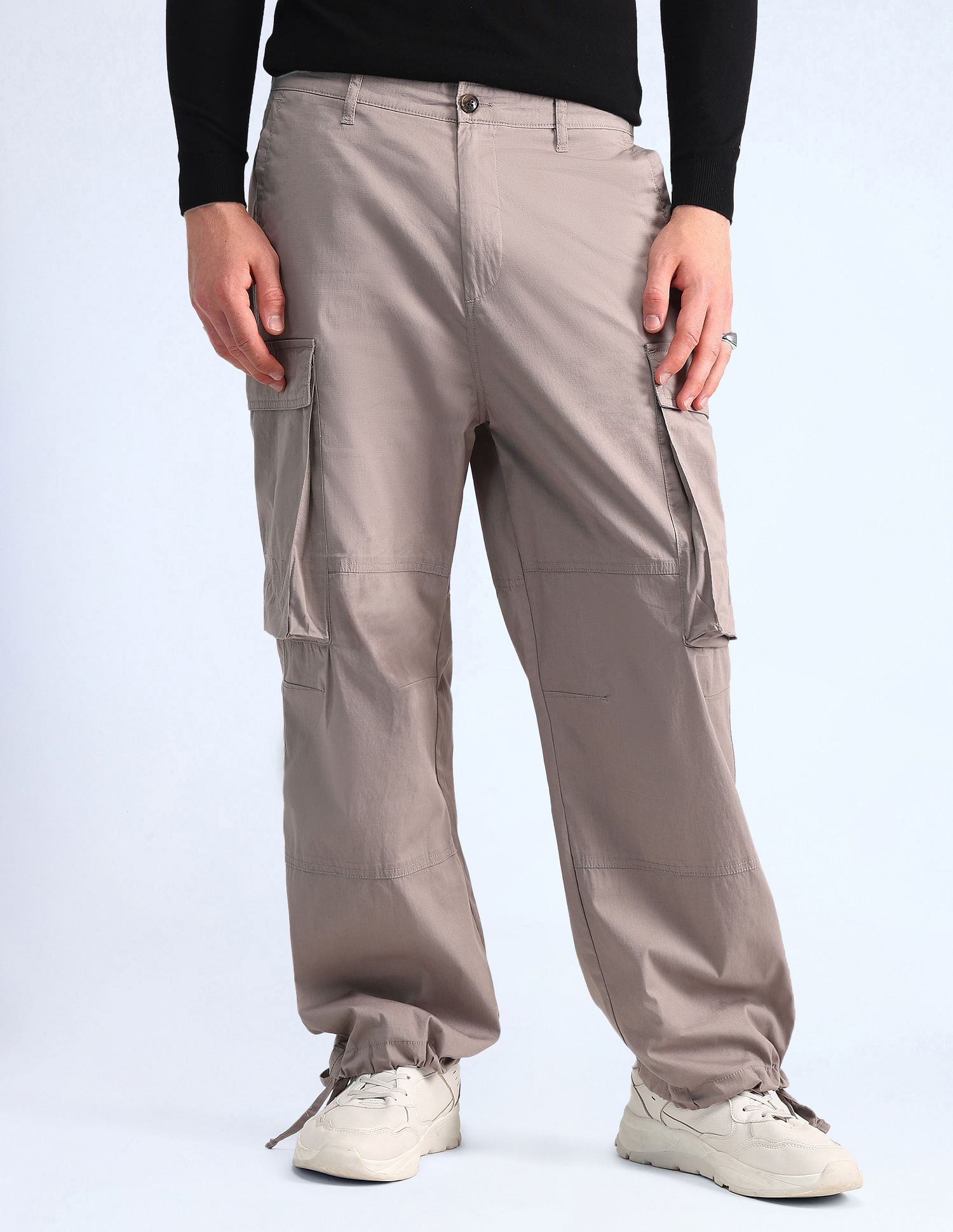 Flying Machine Mid Rise Relaxed Fit Trousers