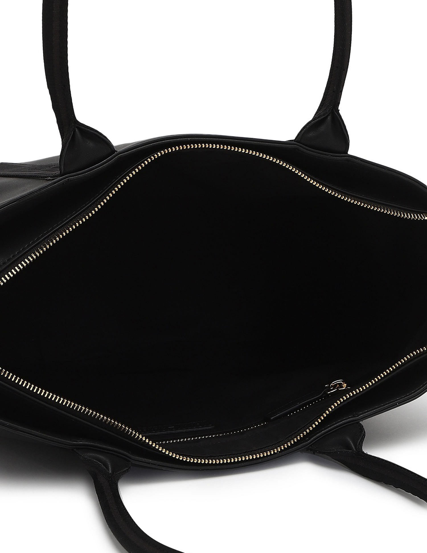 Tommy Hilfiger Solid Black PU Totes