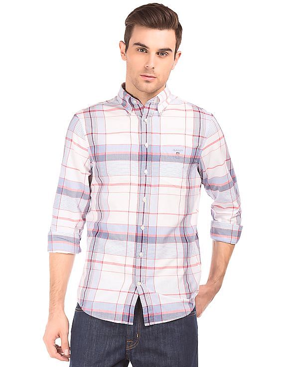 Buy Gant Men Madras Plaid Regular Fit Shirt - NNNOW.com