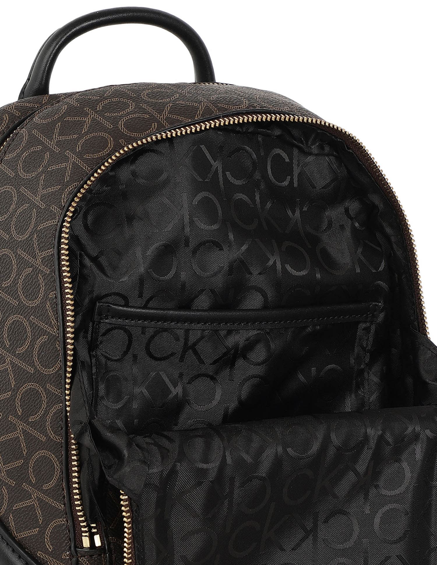 Top Calvin Klein brown logo backpack