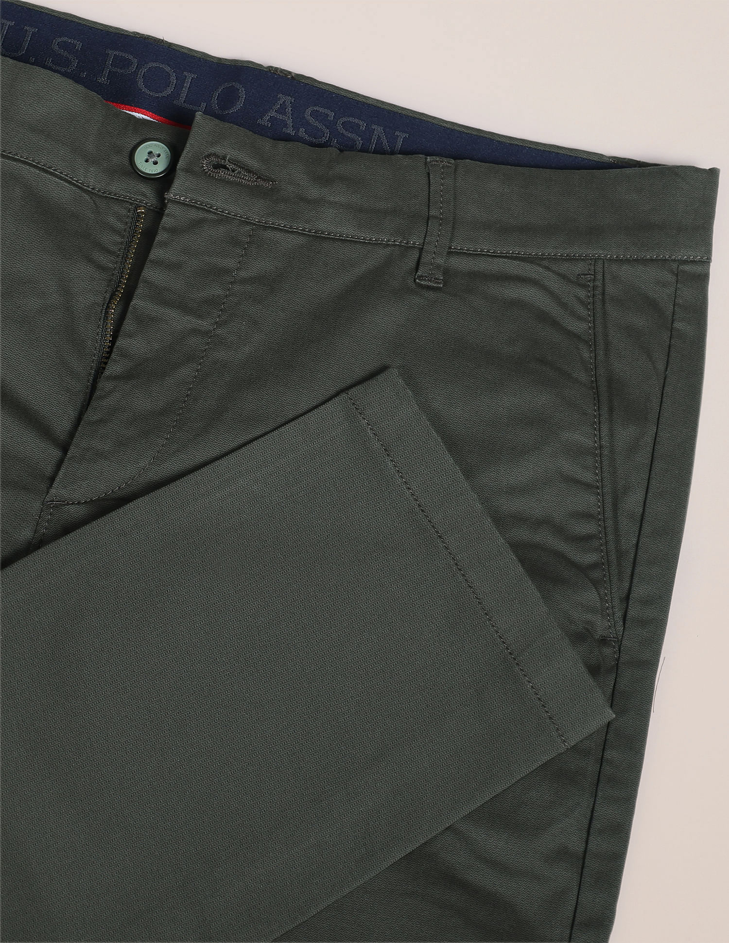 U.S. Polo Assn. Mid Rise Geometric Print Trousers