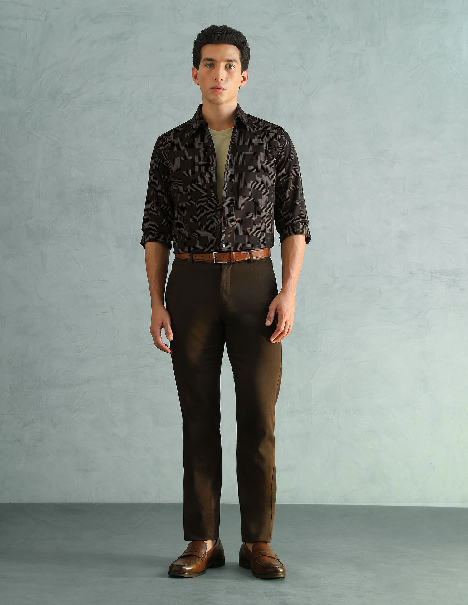 Arrow Newyork Slim Fit Smart Printed Shirt
