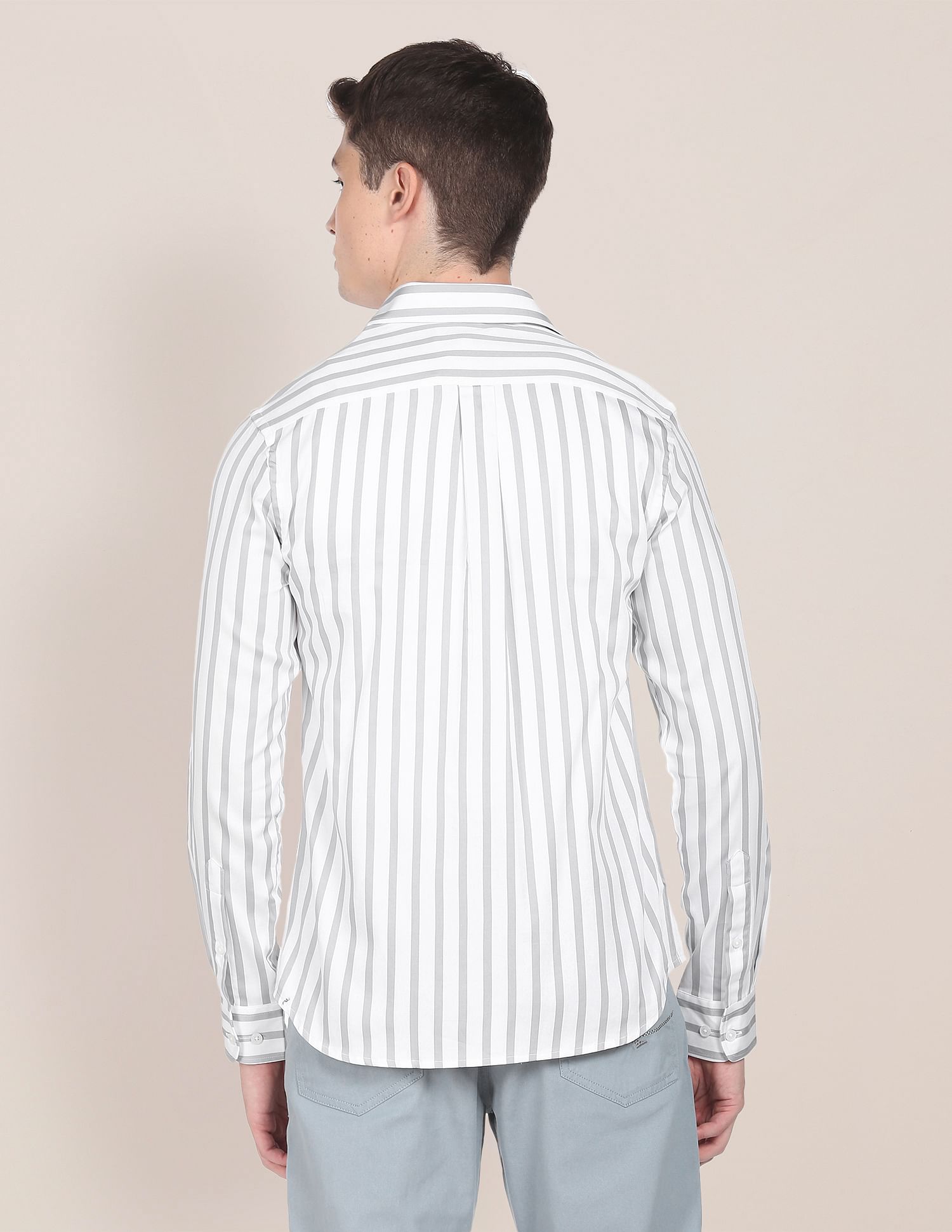 U.S. Polo Assn. Vertical Stripe Cotton Casual Shirt