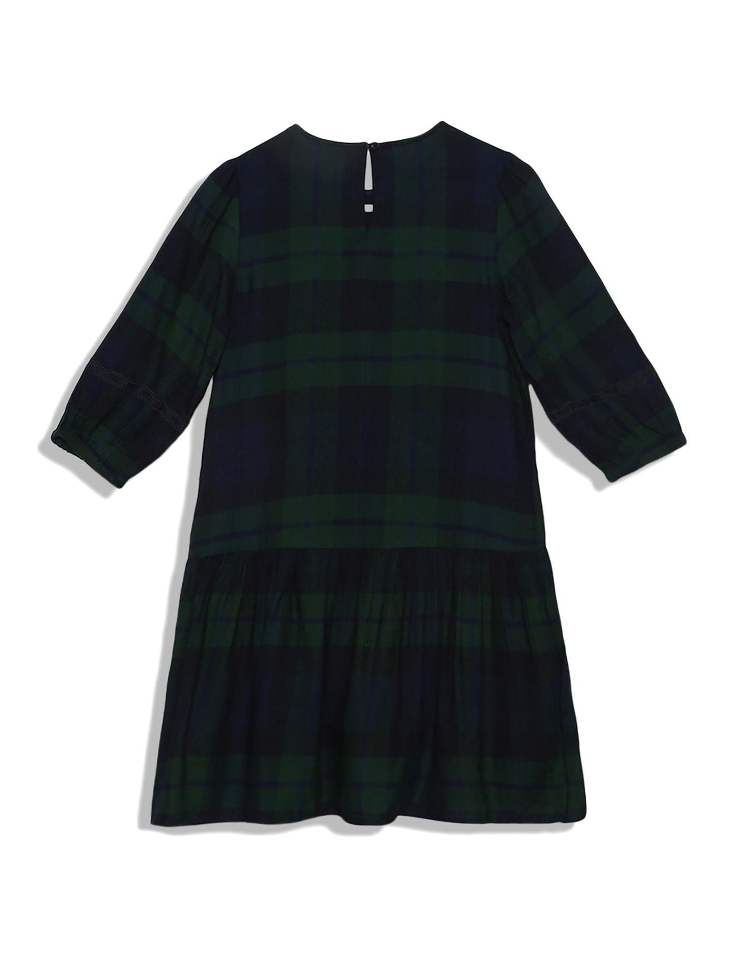 Tommy Hilfiger Kids Checked Puff Sleeve Dress