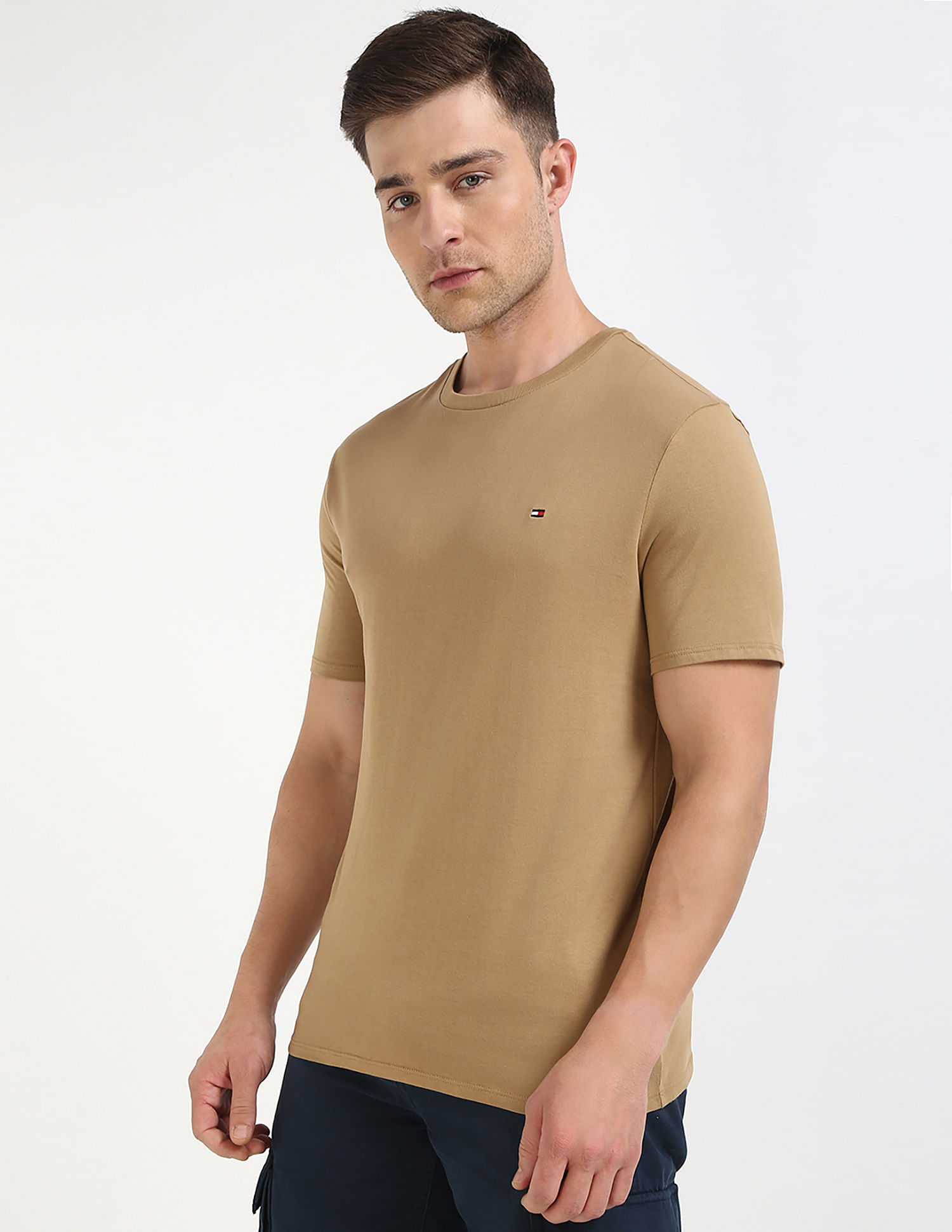 Tommy Hilfiger Solid Regular-Fit Cotton T-Shirt