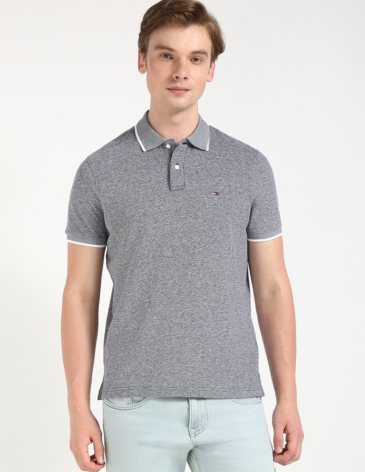 Tommy Hilfiger Printed Regular-Fit Cotton Polo Shirt